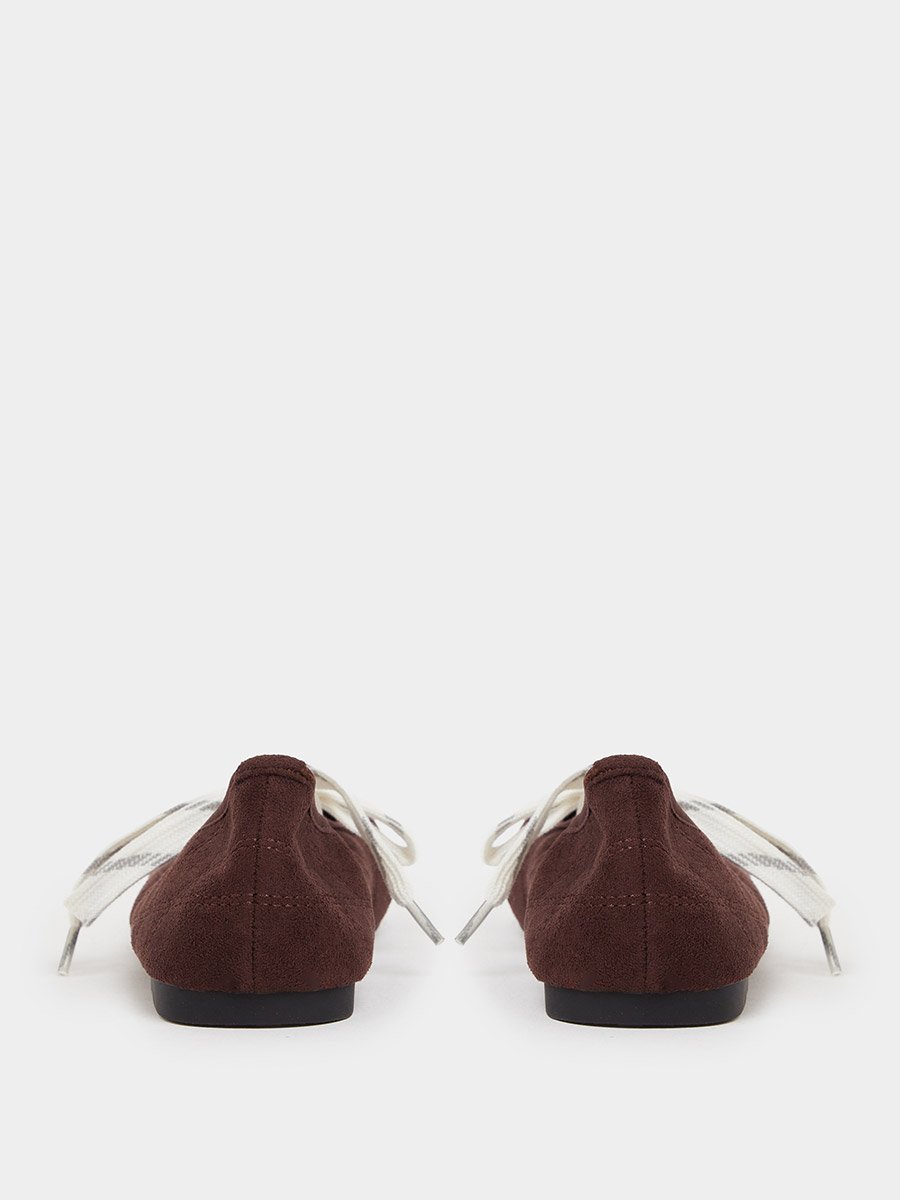 Brown Lace-Up Detail Sneakerina