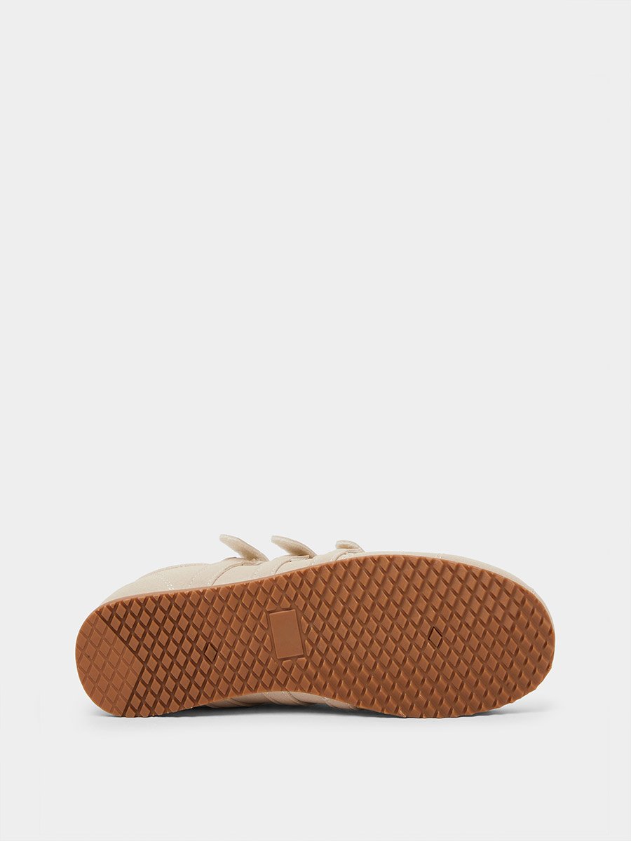 Beige Velcro Retro Sneakers