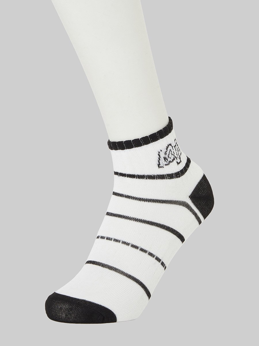 Pack of 5- Striped Detail Ribbed Cuff Ankle Socks
