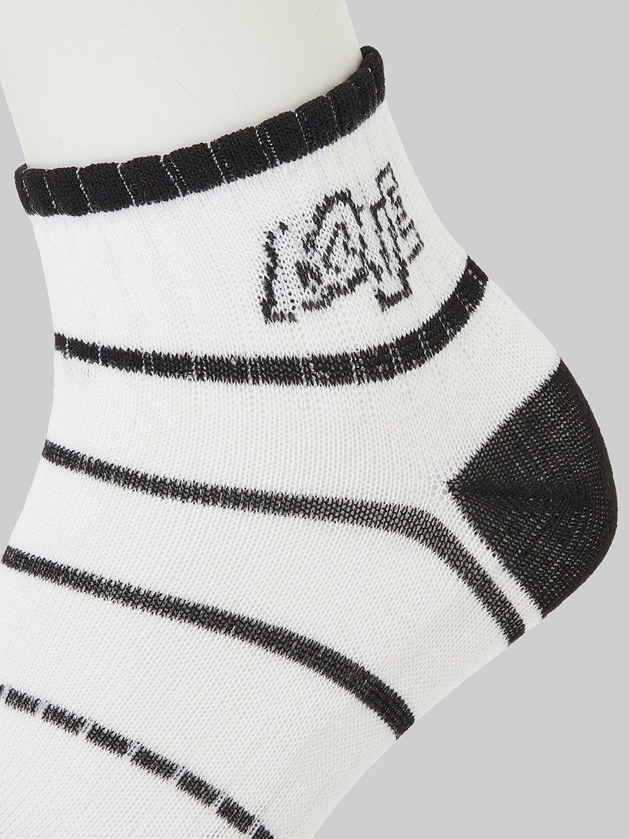 Pack of 5- Striped Detail Ribbed Cuff Ankle Socks