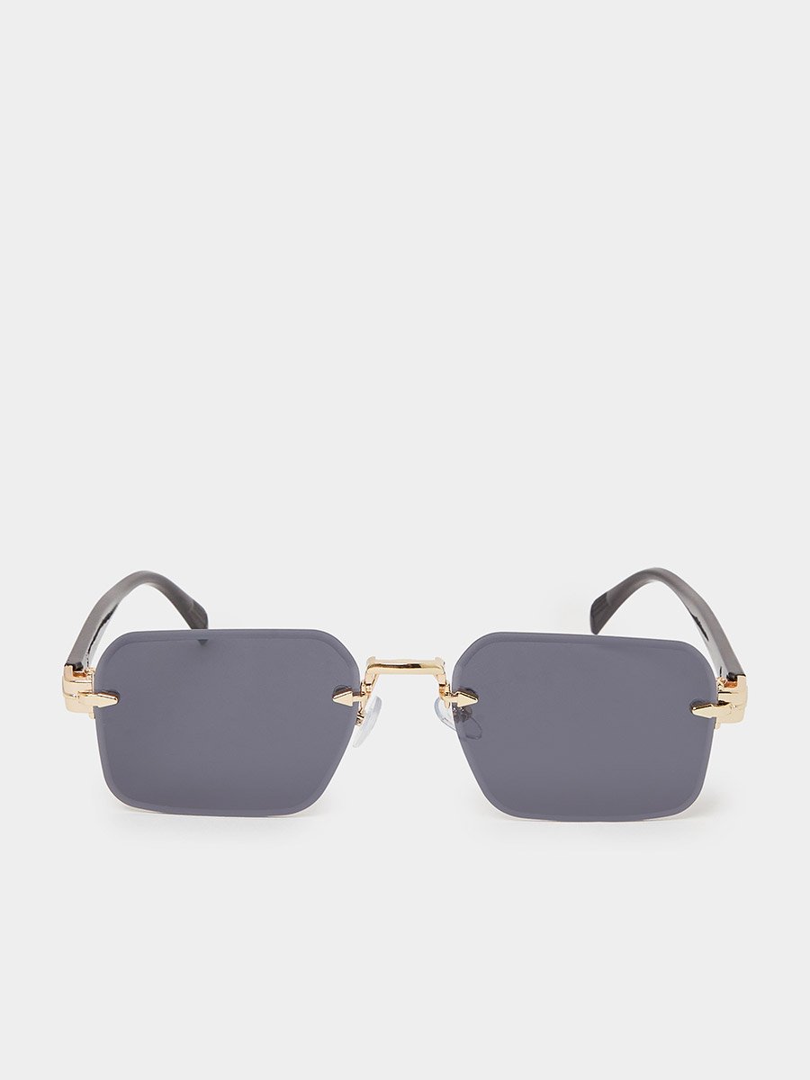 Square Frame Sunglasses with Nose Pads