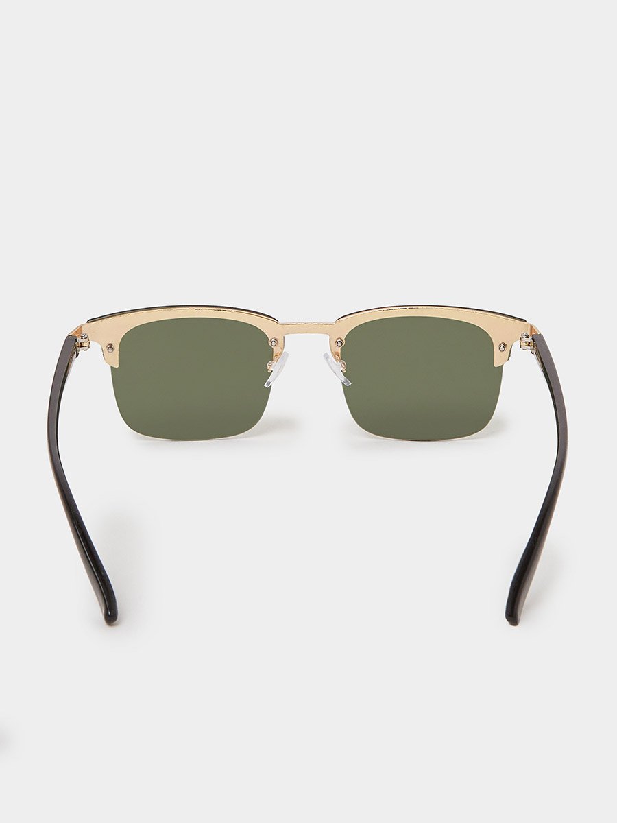 Square Frame Sunglasses with Nose Pads