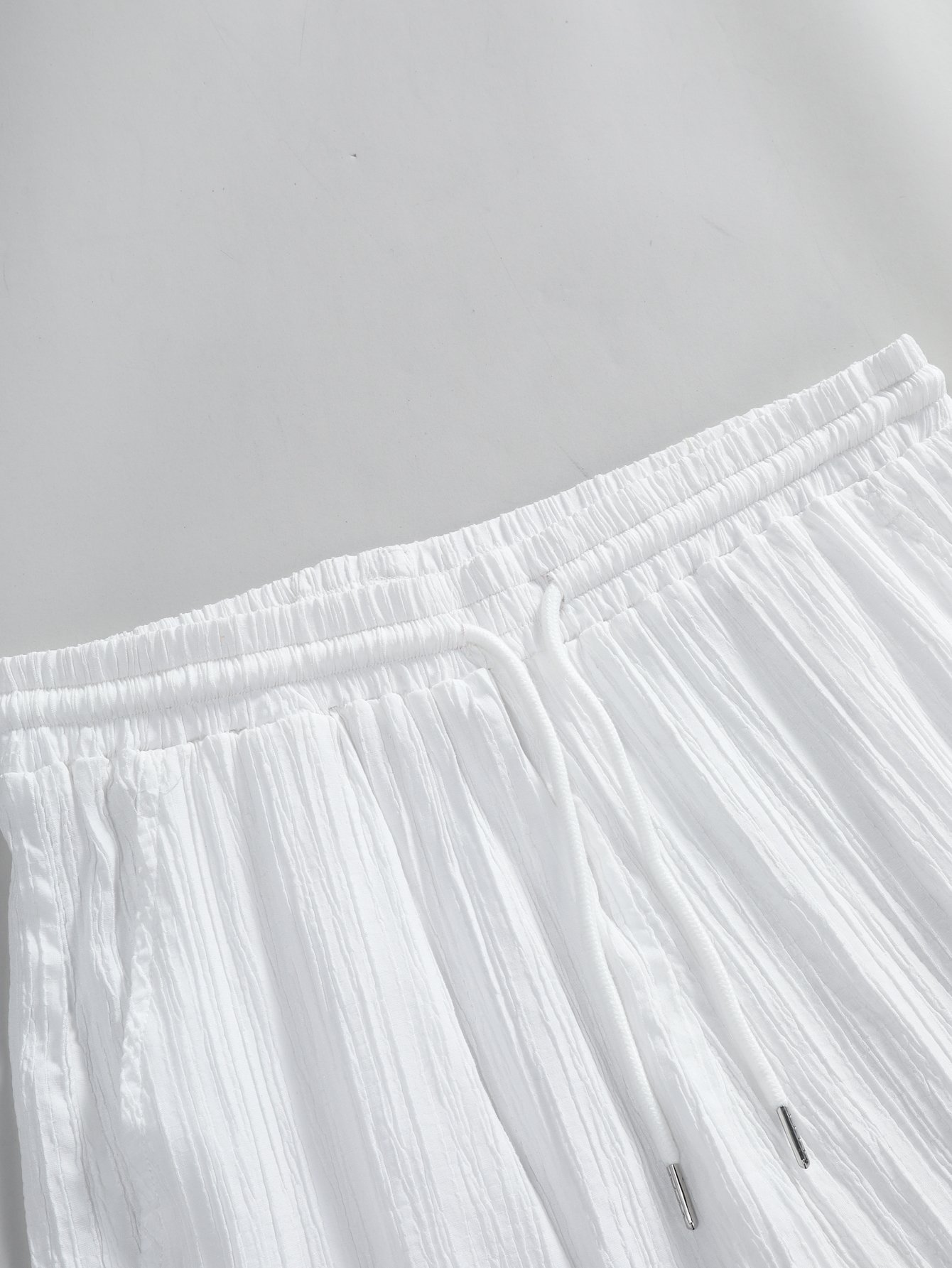 Men Plus Size Textured Shirt and Shorts Co-ord Set