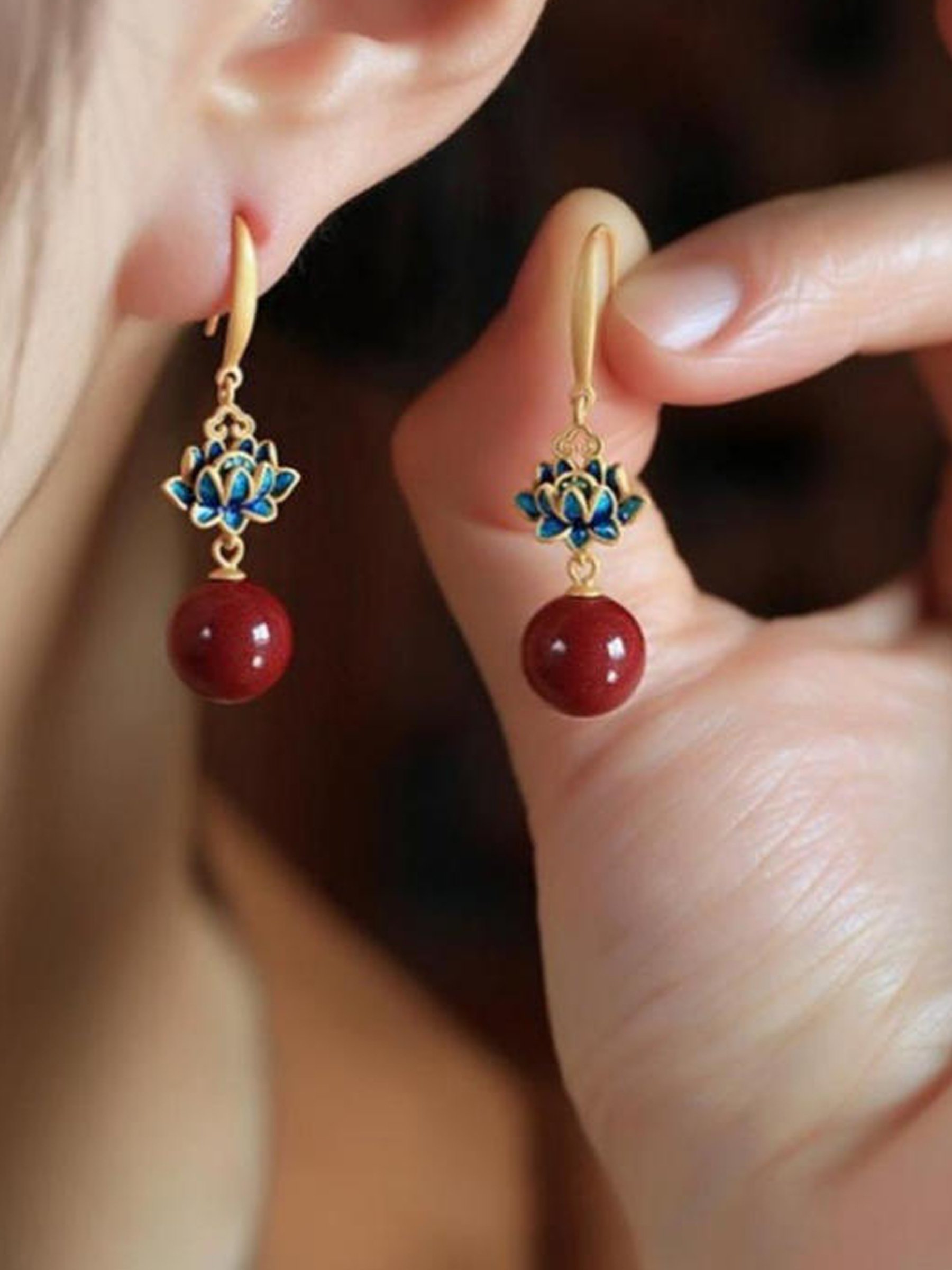 Faux Pearl Drop Earrings
