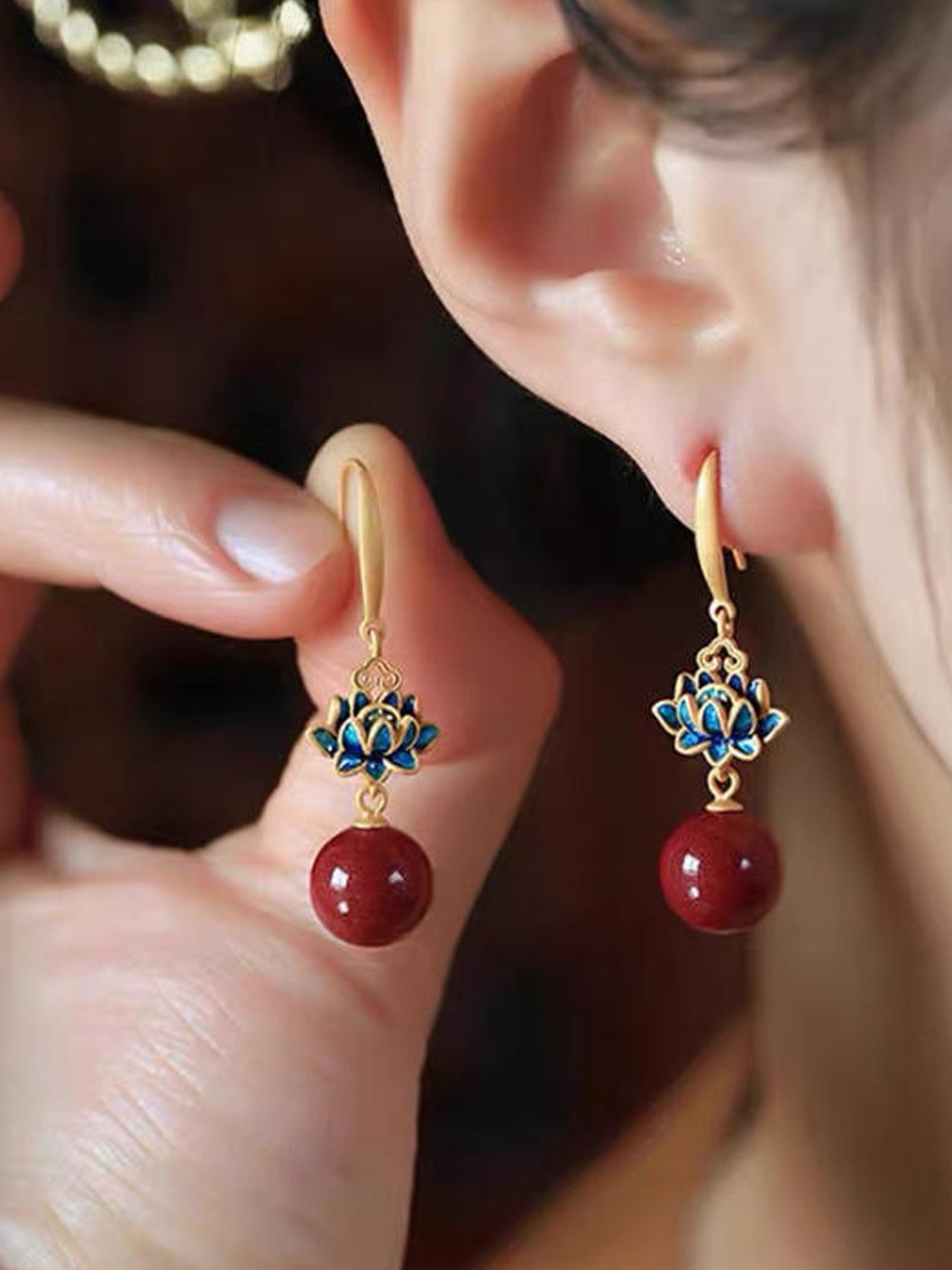 Faux Pearl Drop Earrings