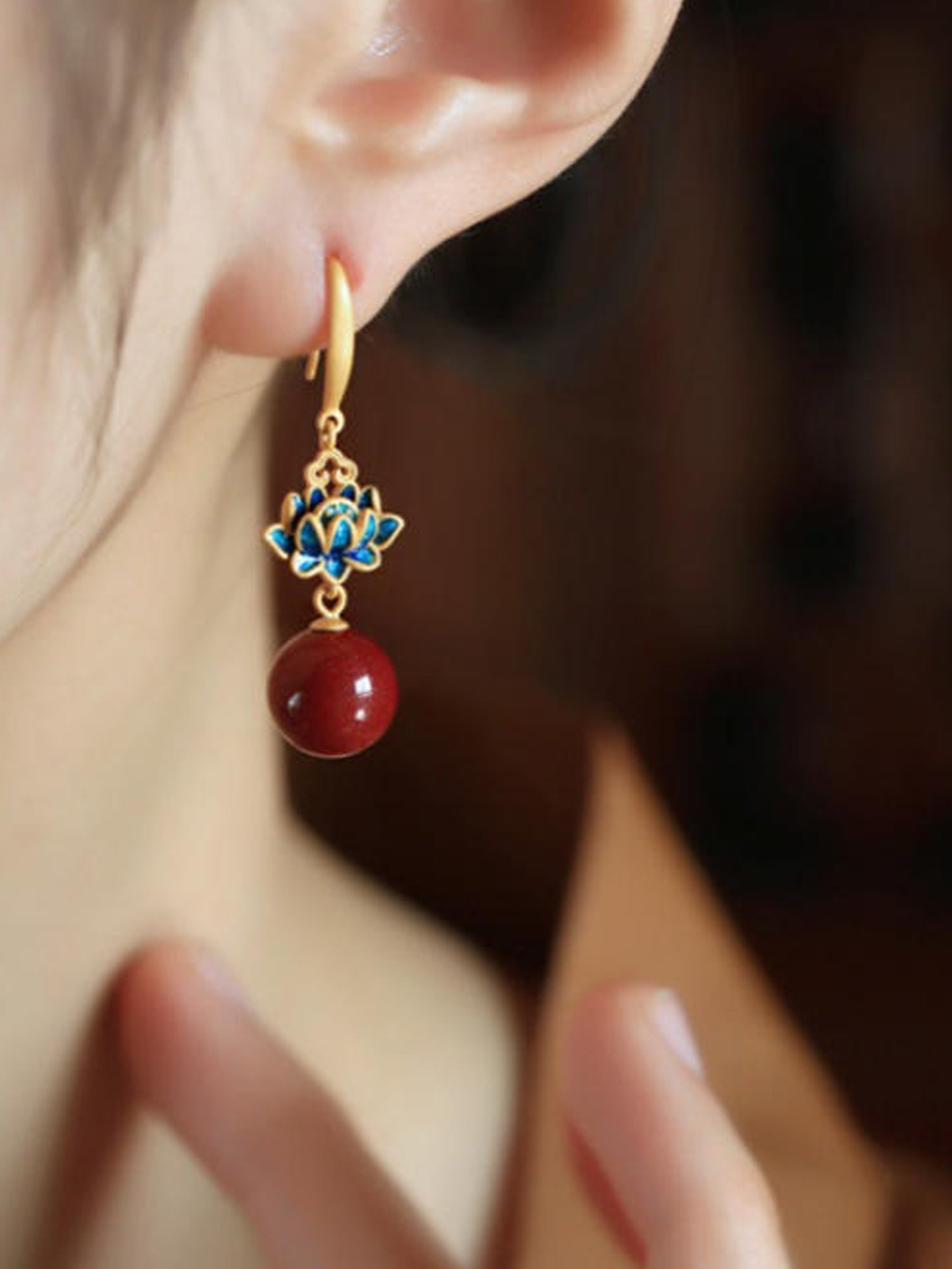 Faux Pearl Drop Earrings