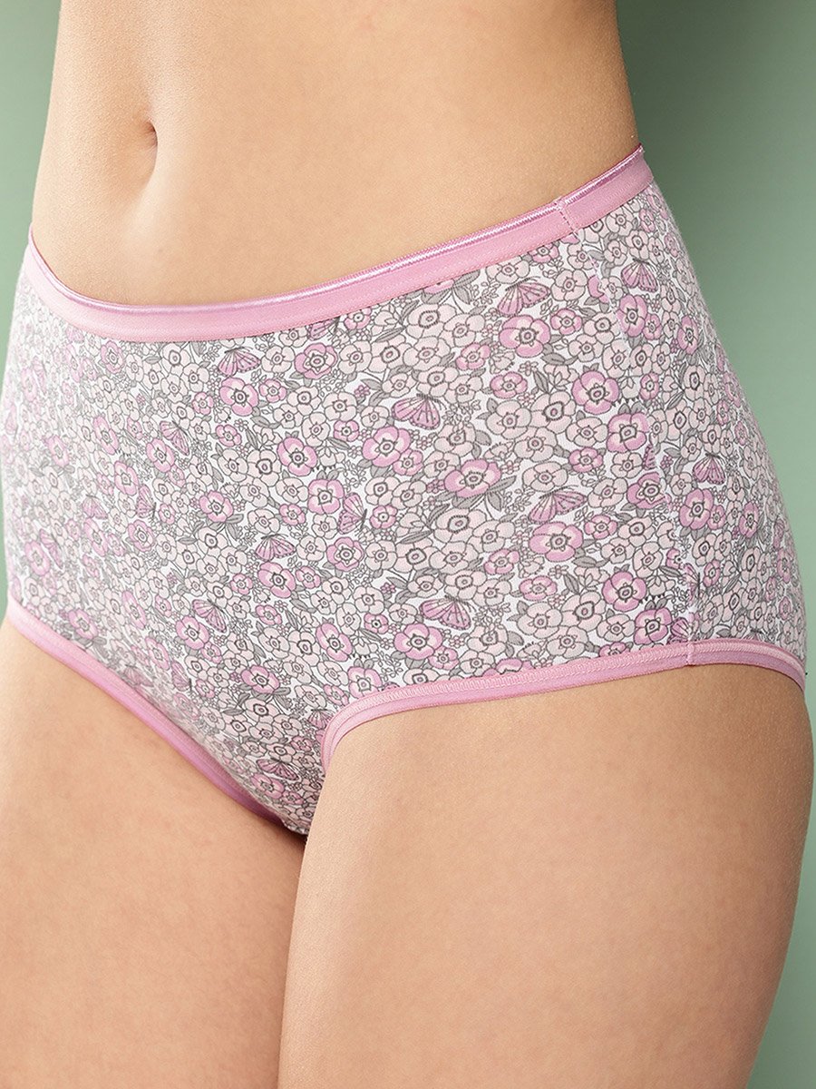 Pack of 3 - Printed Cotton Blend Hipster Briefs