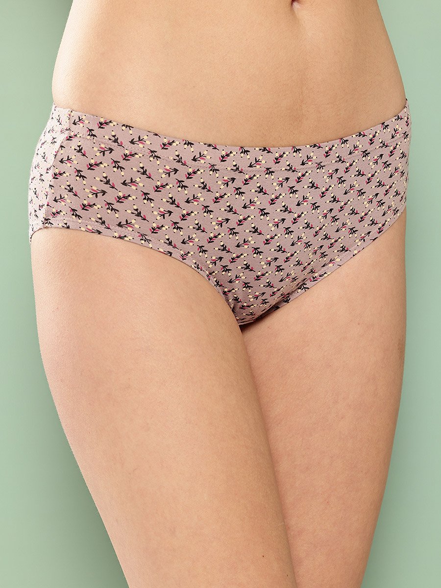 Pack of 3 - Printed Assorted Cotton Hipster Briefs