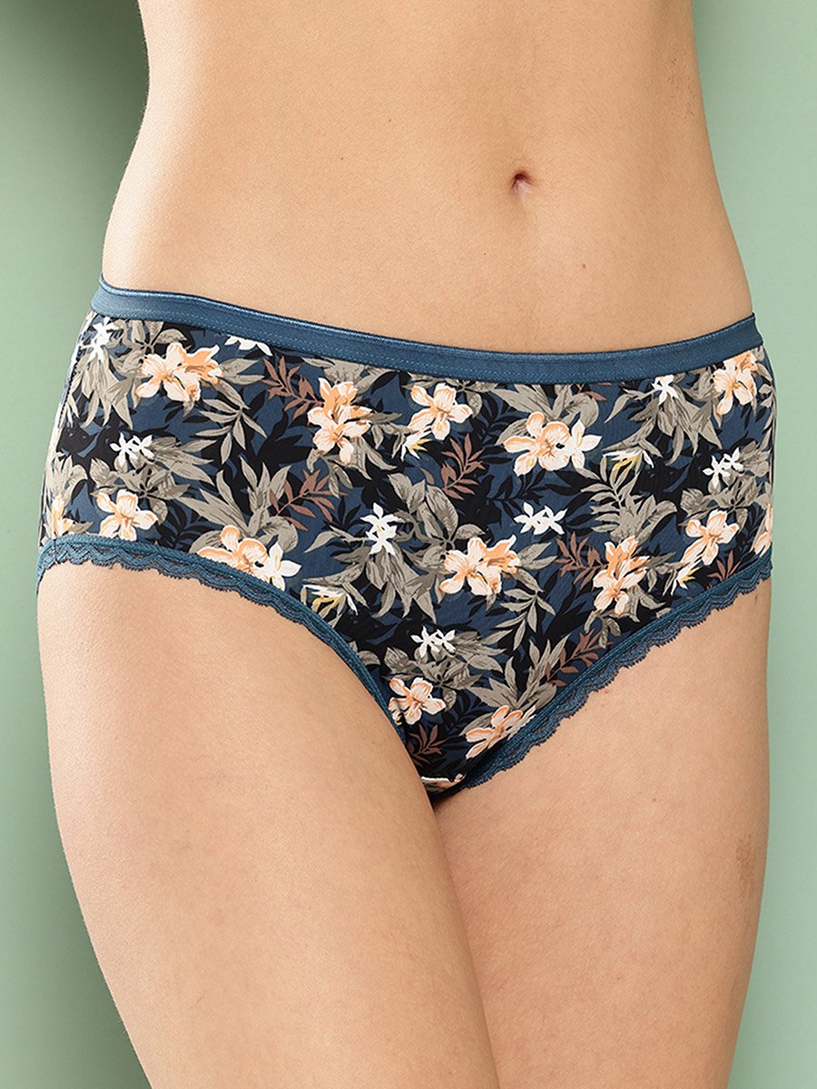 Pack of 2 - Floral and Animal Print Hipster Briefs