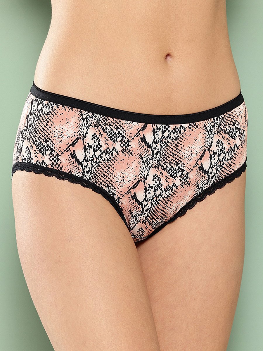 Pack of 2 - Floral and Animal Print Hipster Briefs