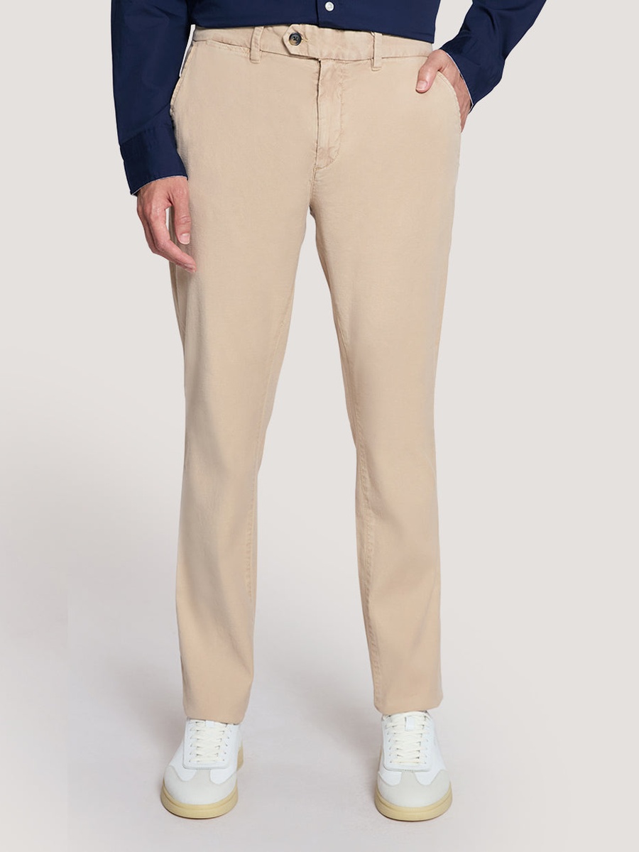 Men Slim Cotton Linen Chinos