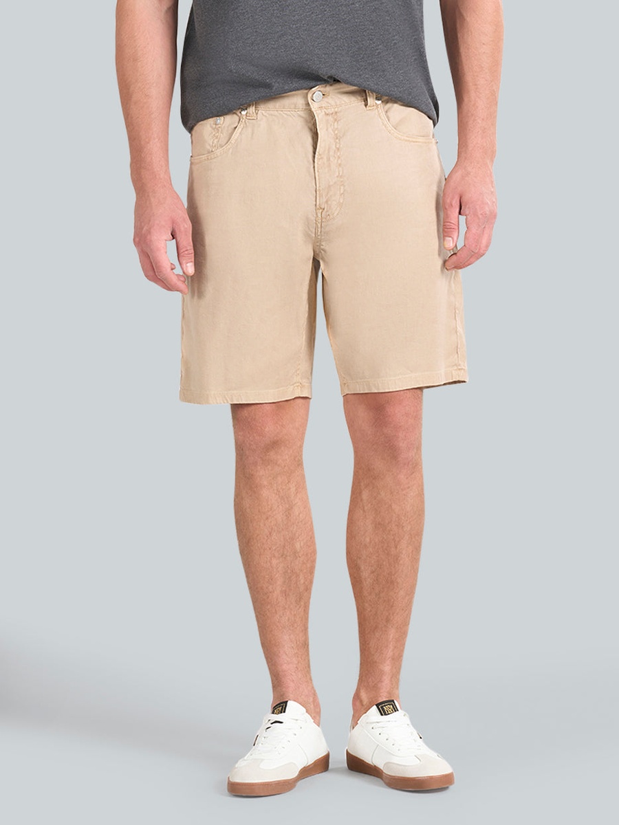 Men Linen Denim Shorts