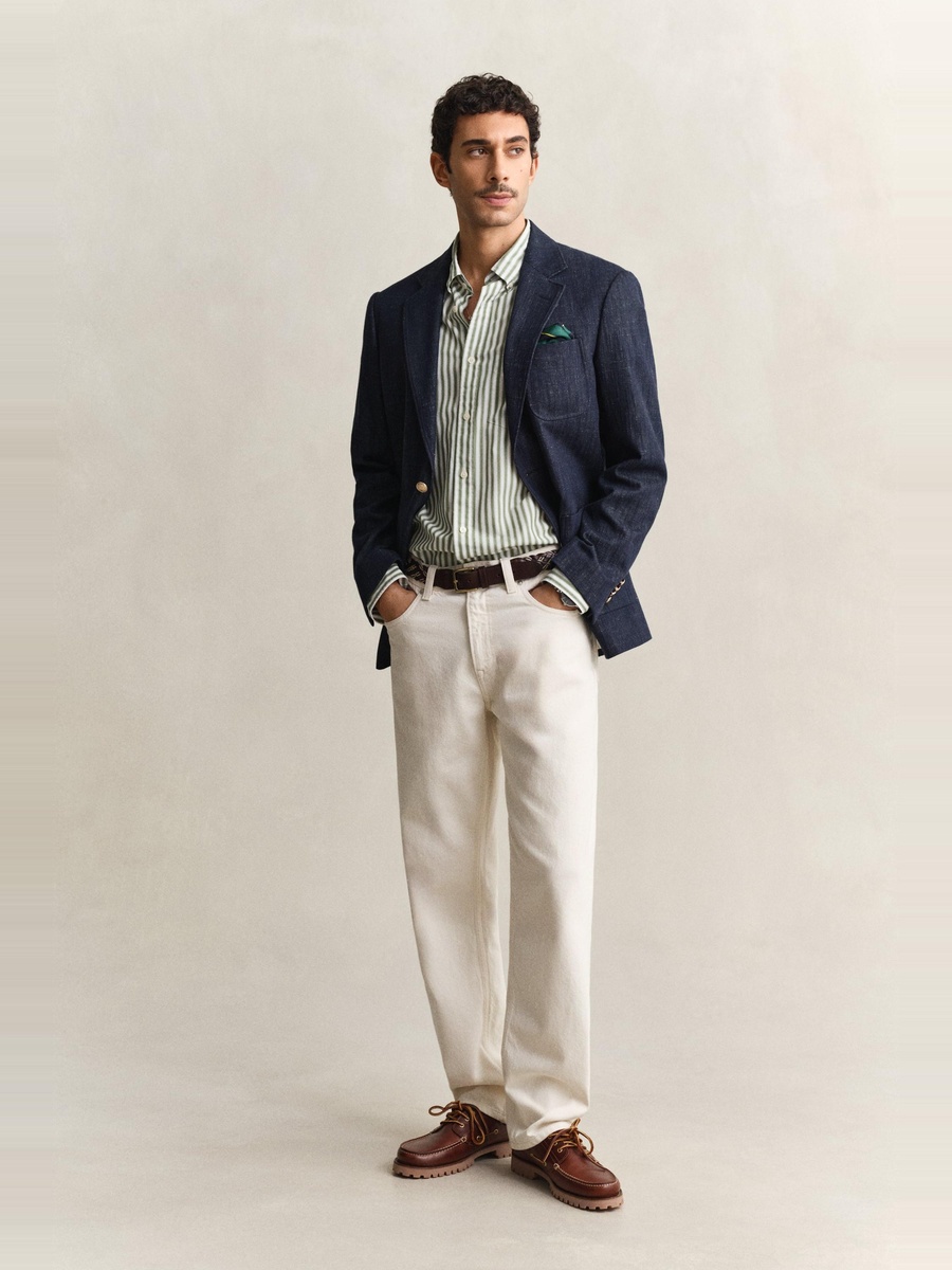 Men Regular Classic Poplin Stripe Shirt