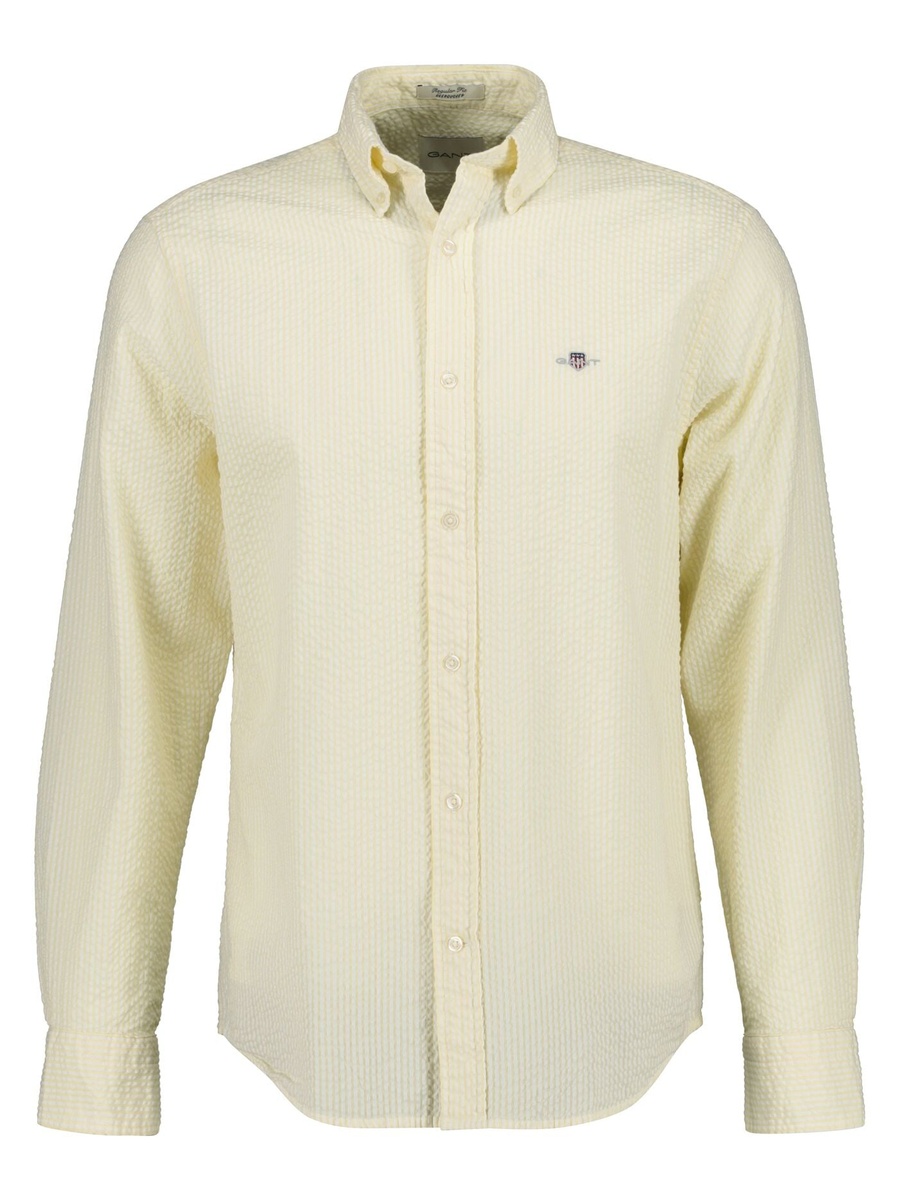 Men Regular Seersucker Stripe Shirt