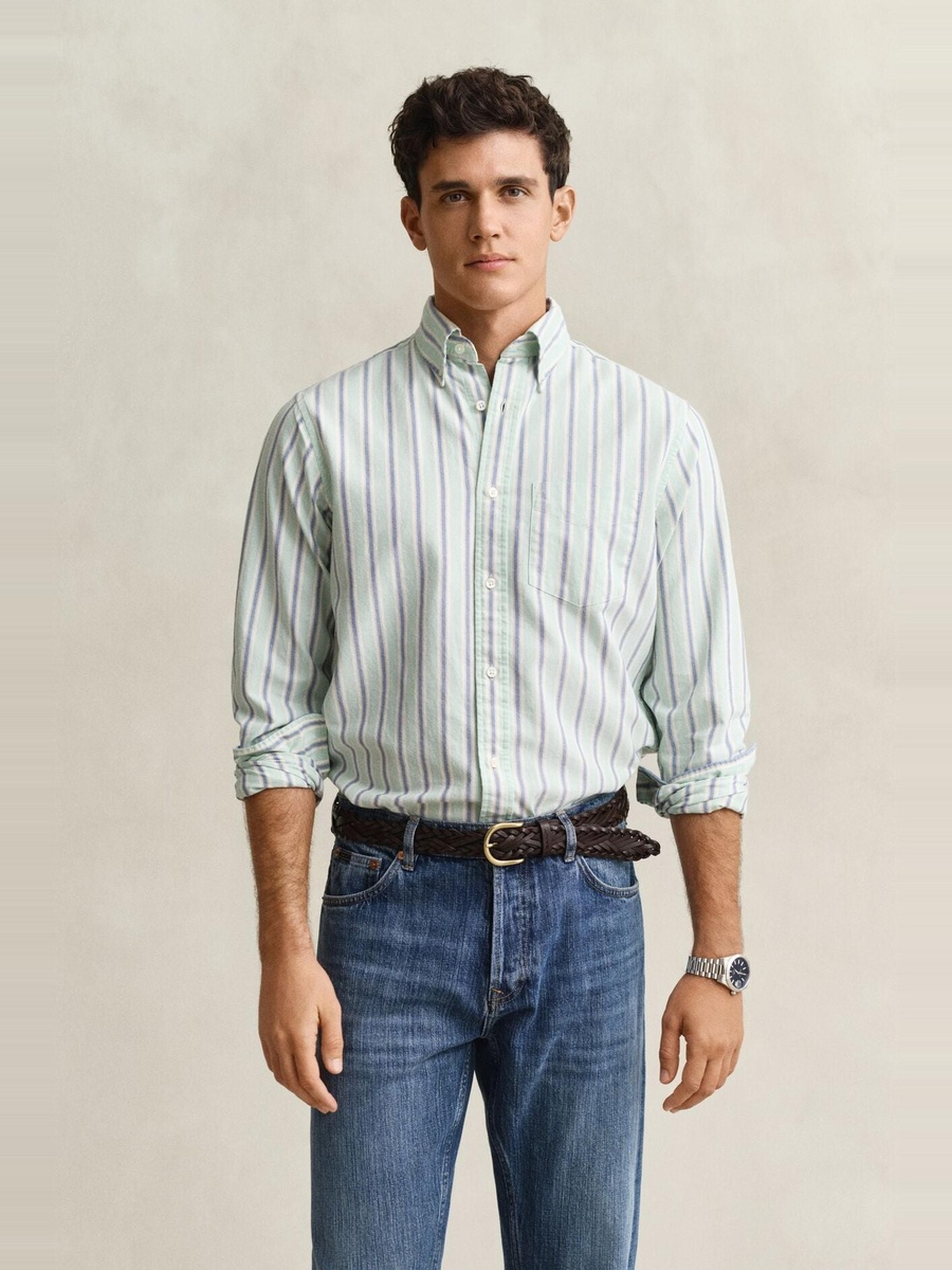 Men Regular Archive Oxford Stripe Shirt