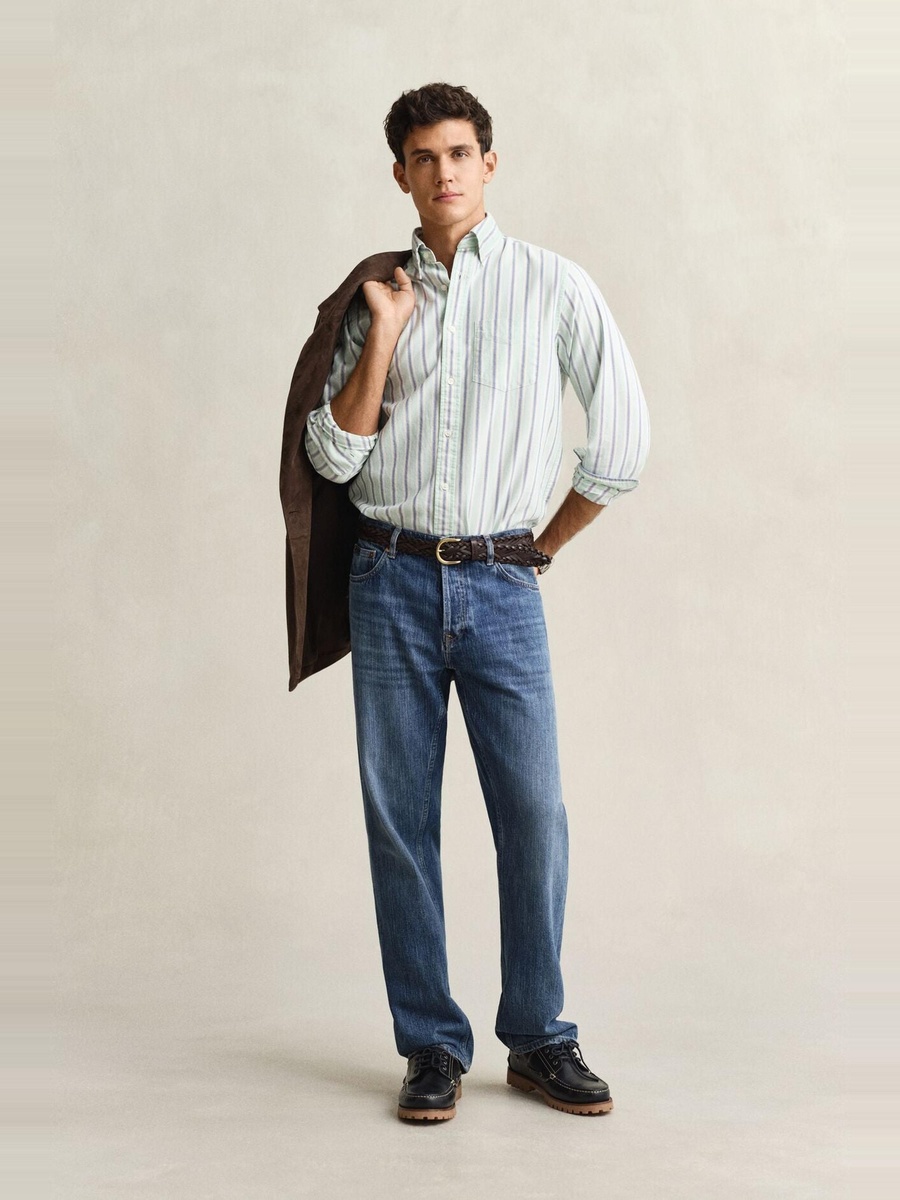 Men Regular Archive Oxford Stripe Shirt