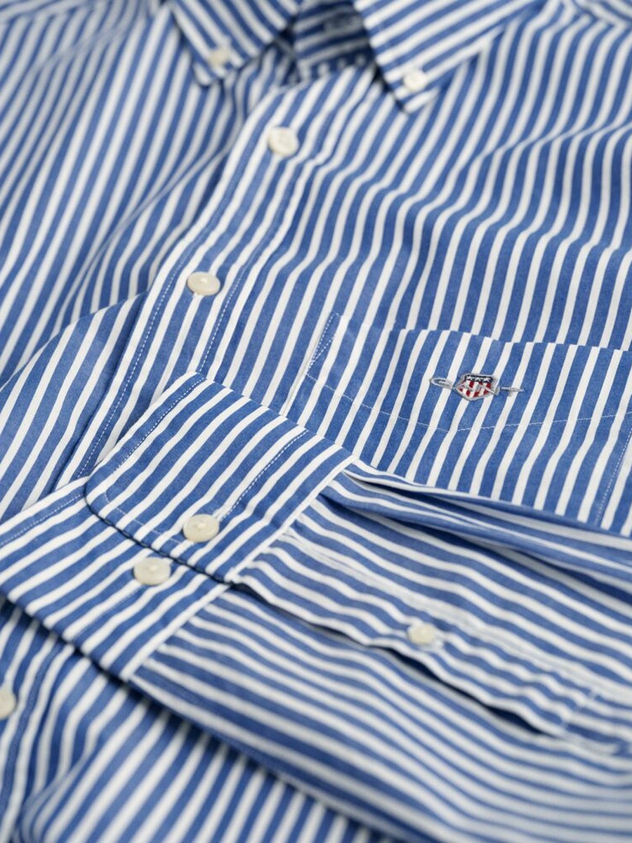 Men Poplin Stripe Shirt