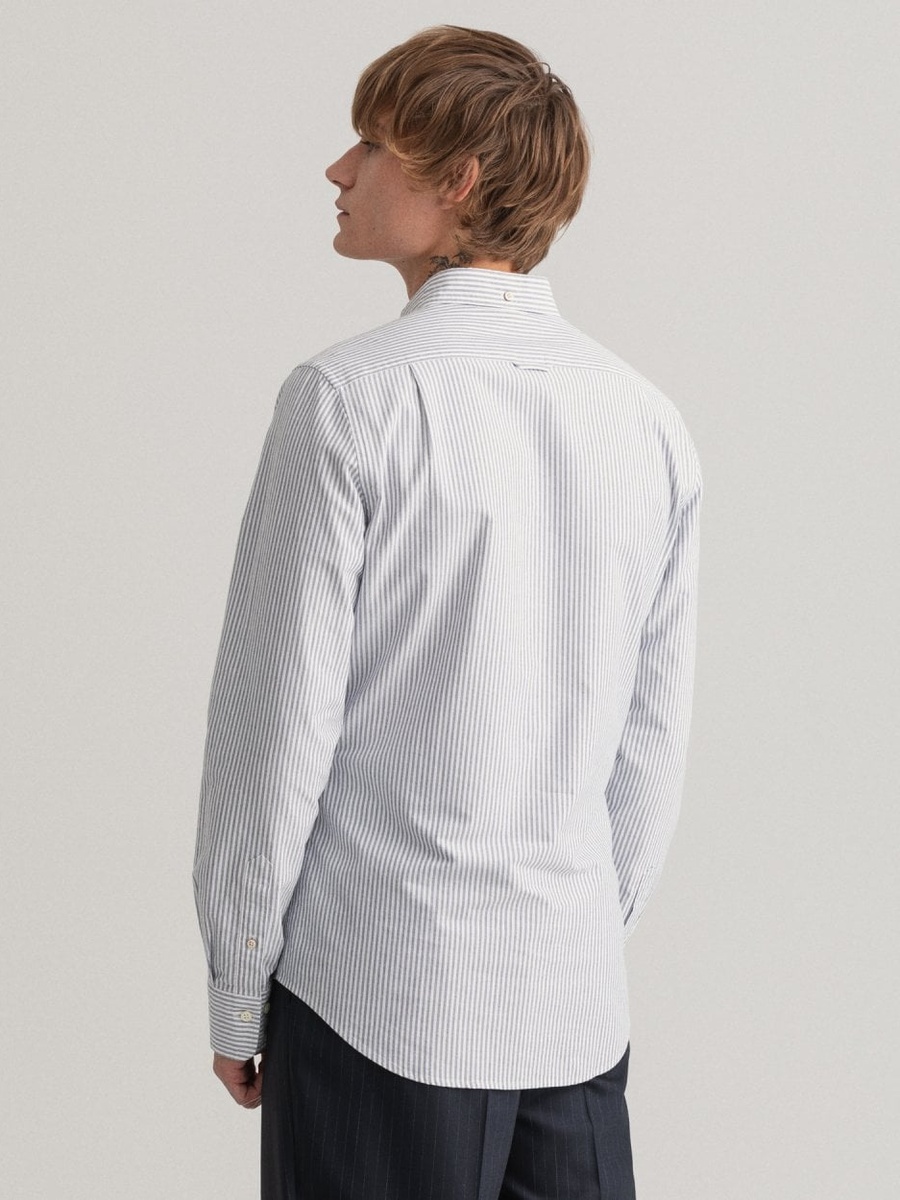 Men Slim Banker Oxford Shirt
