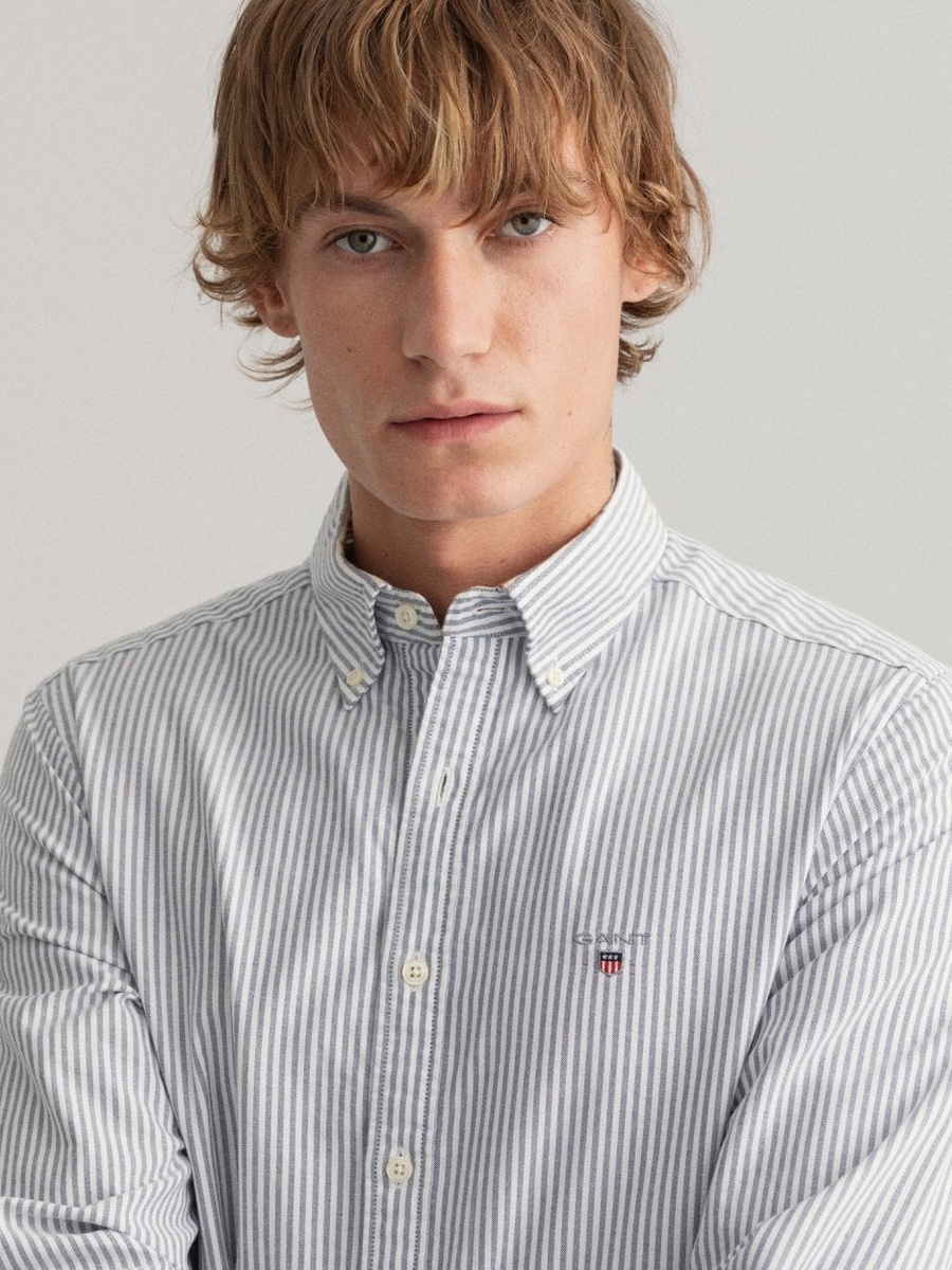 Men Slim Banker Oxford Shirt