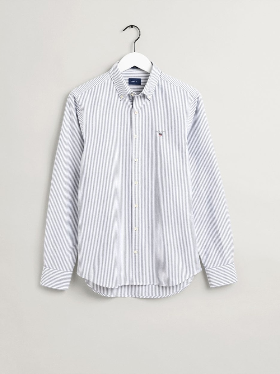 Men Slim Banker Oxford Shirt