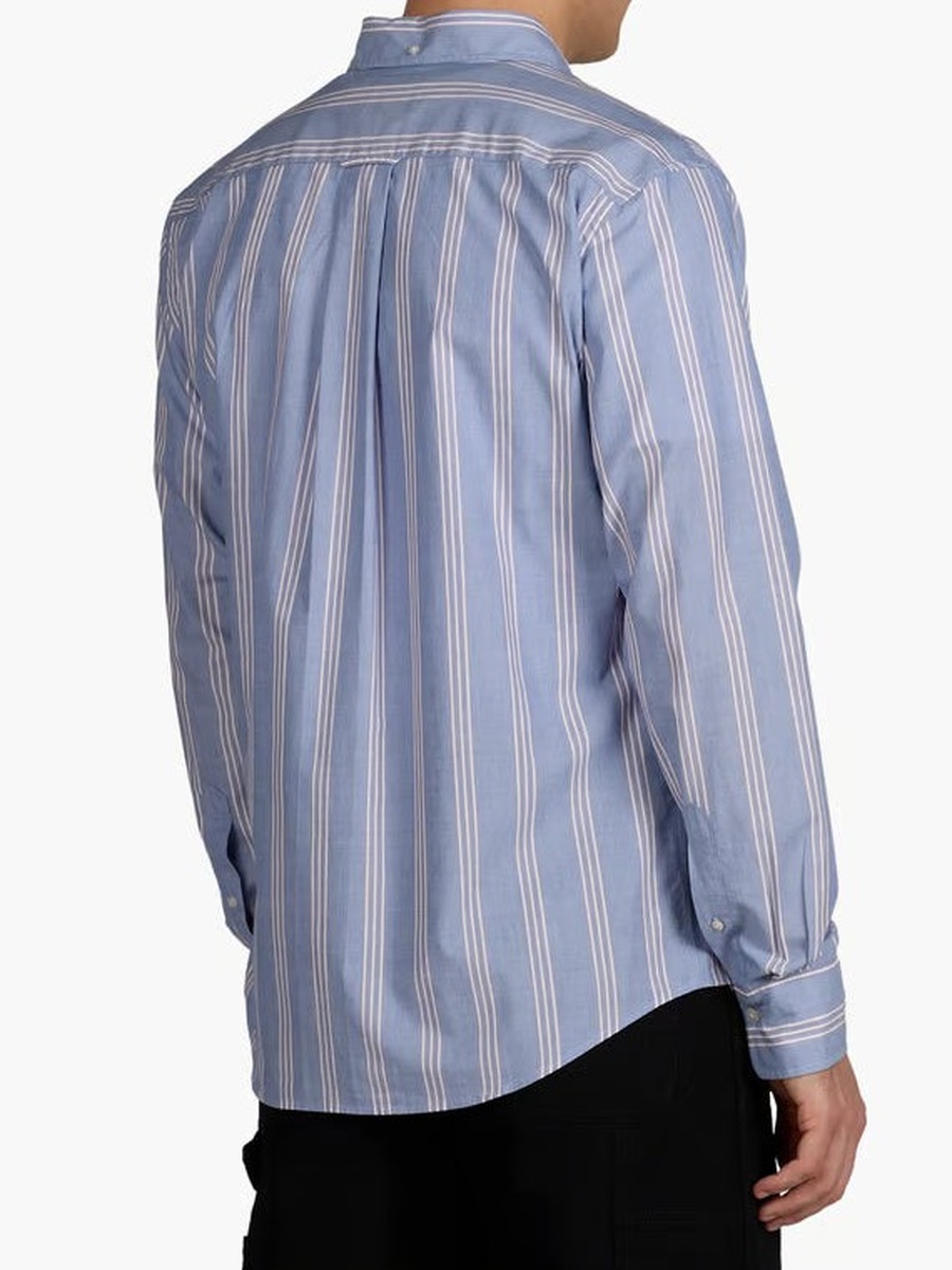 Men Fil A Fil Stripe Shirt