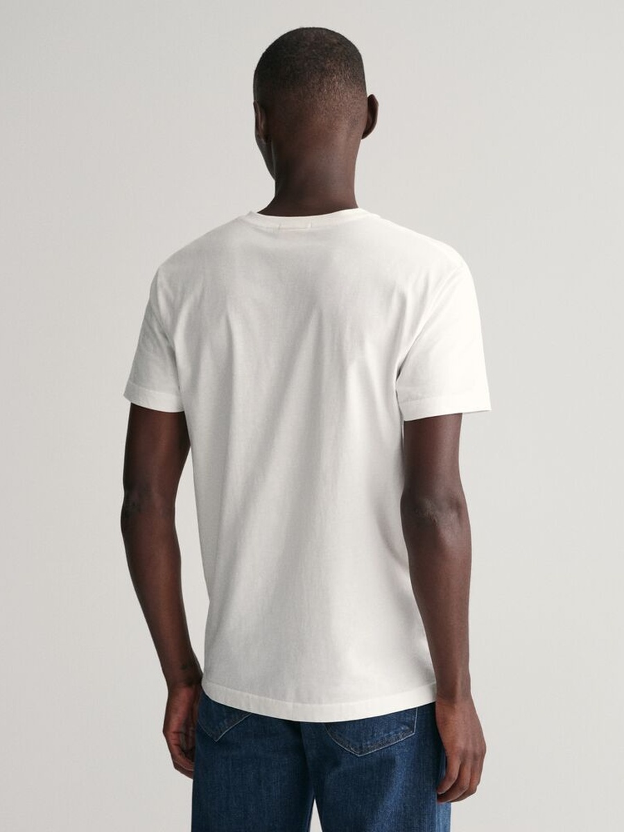 Men Slim V Neck Shield T-Shirt