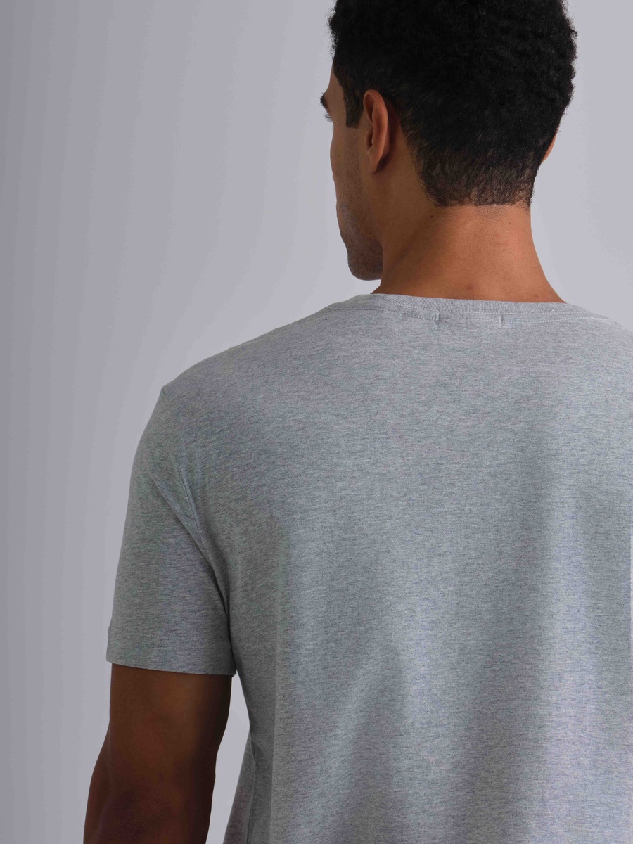 Men Slim V Neck Shield T-Shirt