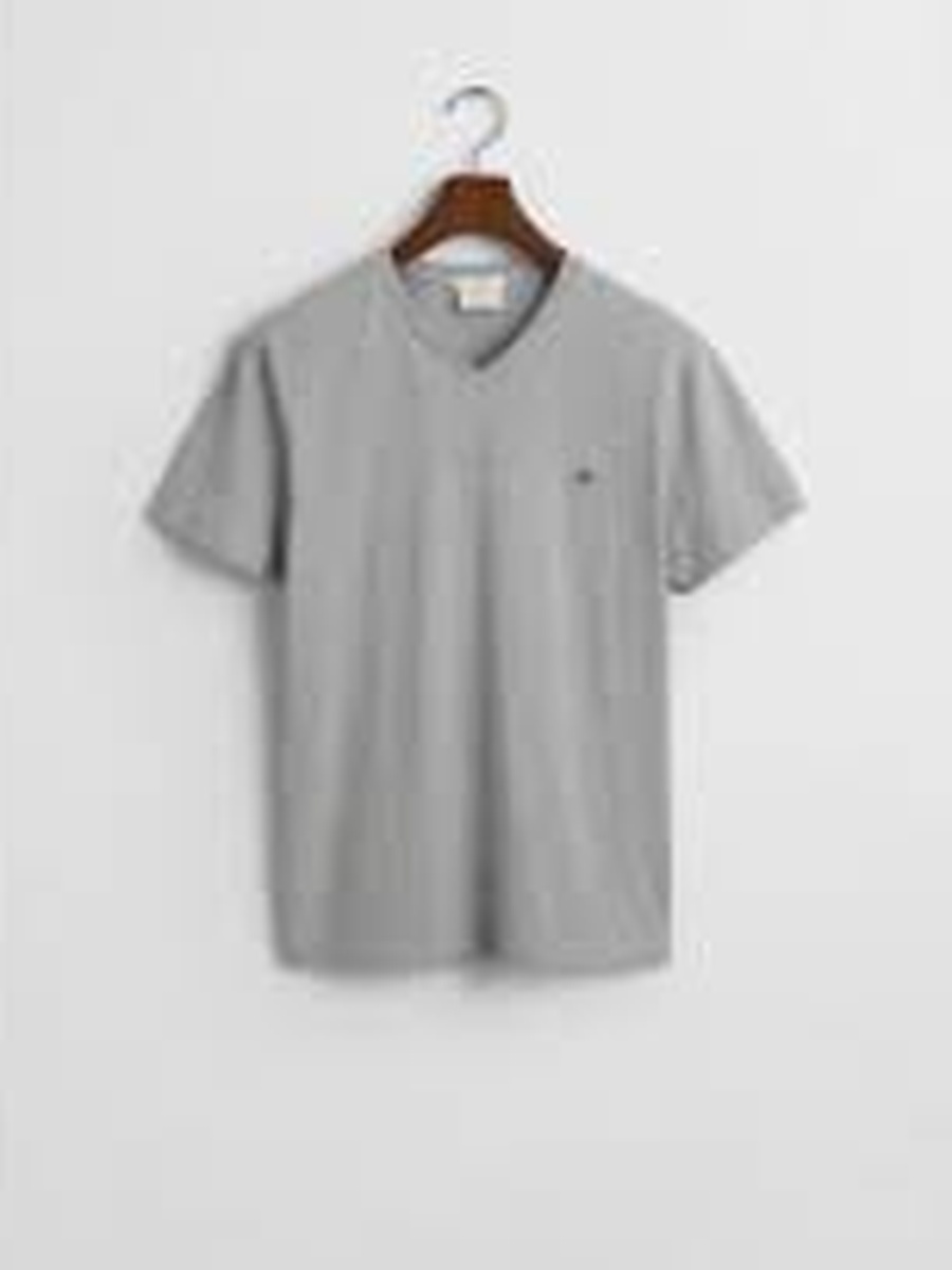 Men Slim V Neck Shield T-Shirt