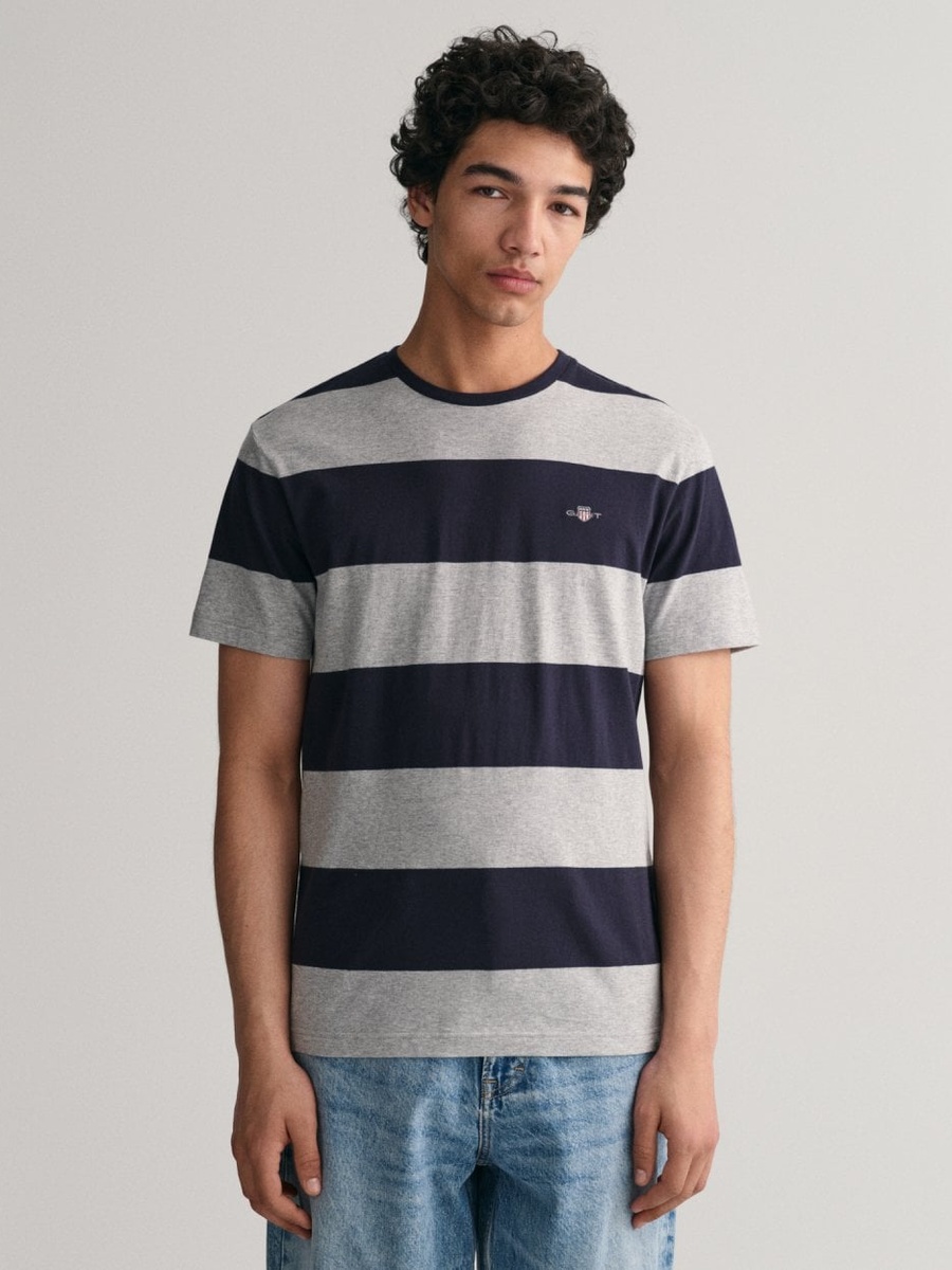 Men Barstripe Cotton T-Shirt