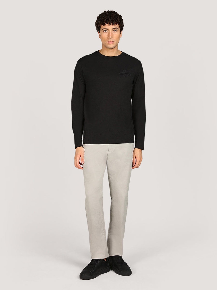Men Tonal Shield Long T-Shirt