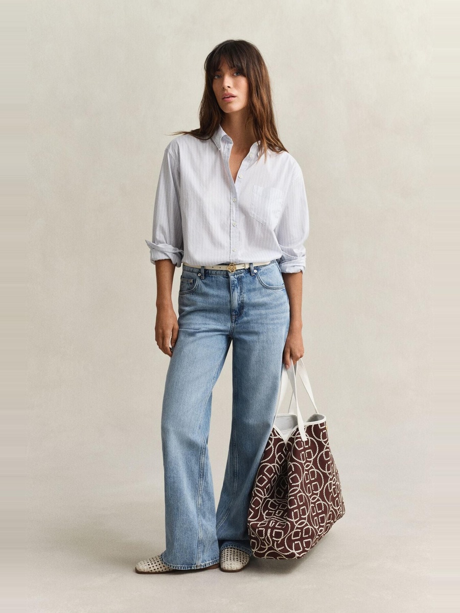 Relaxed Luxury Oxford Stripe Shirt