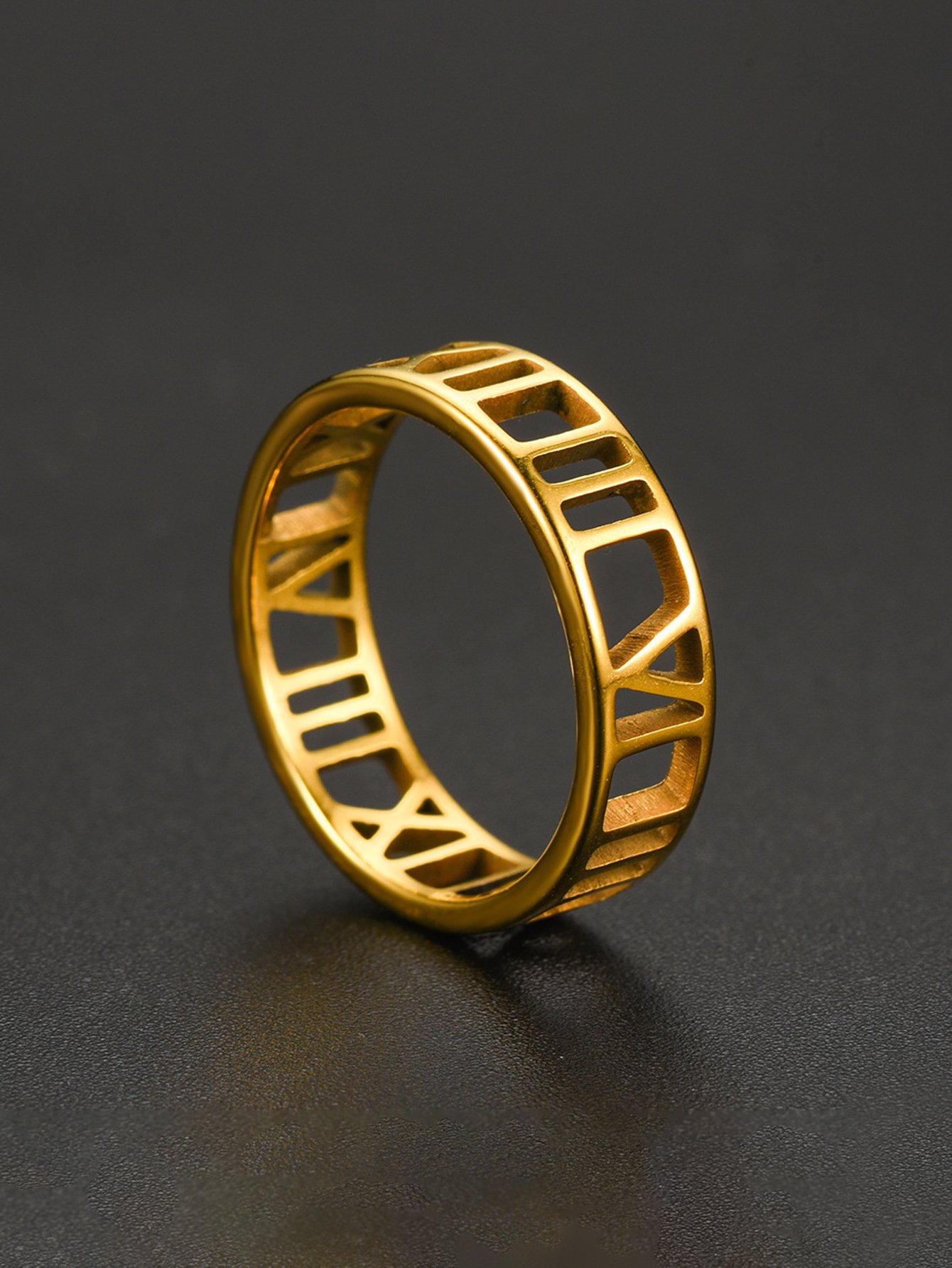 Gold Roman Numeral Ring