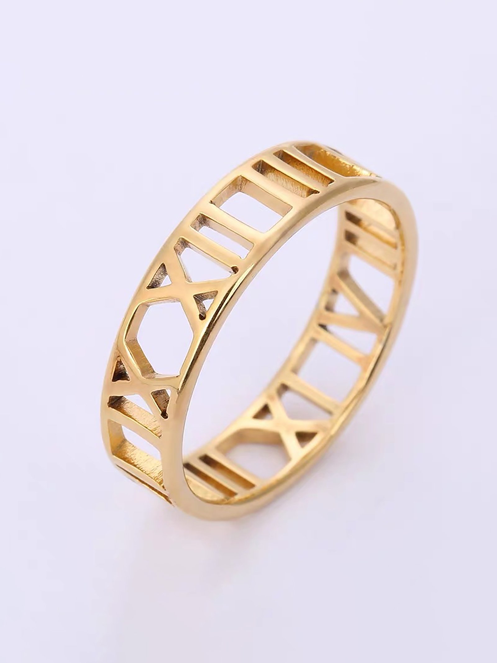 Gold Roman Numeral Ring