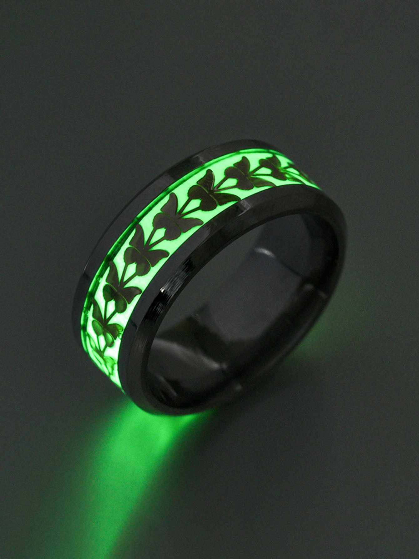 Luminous Butterfly Band Ring