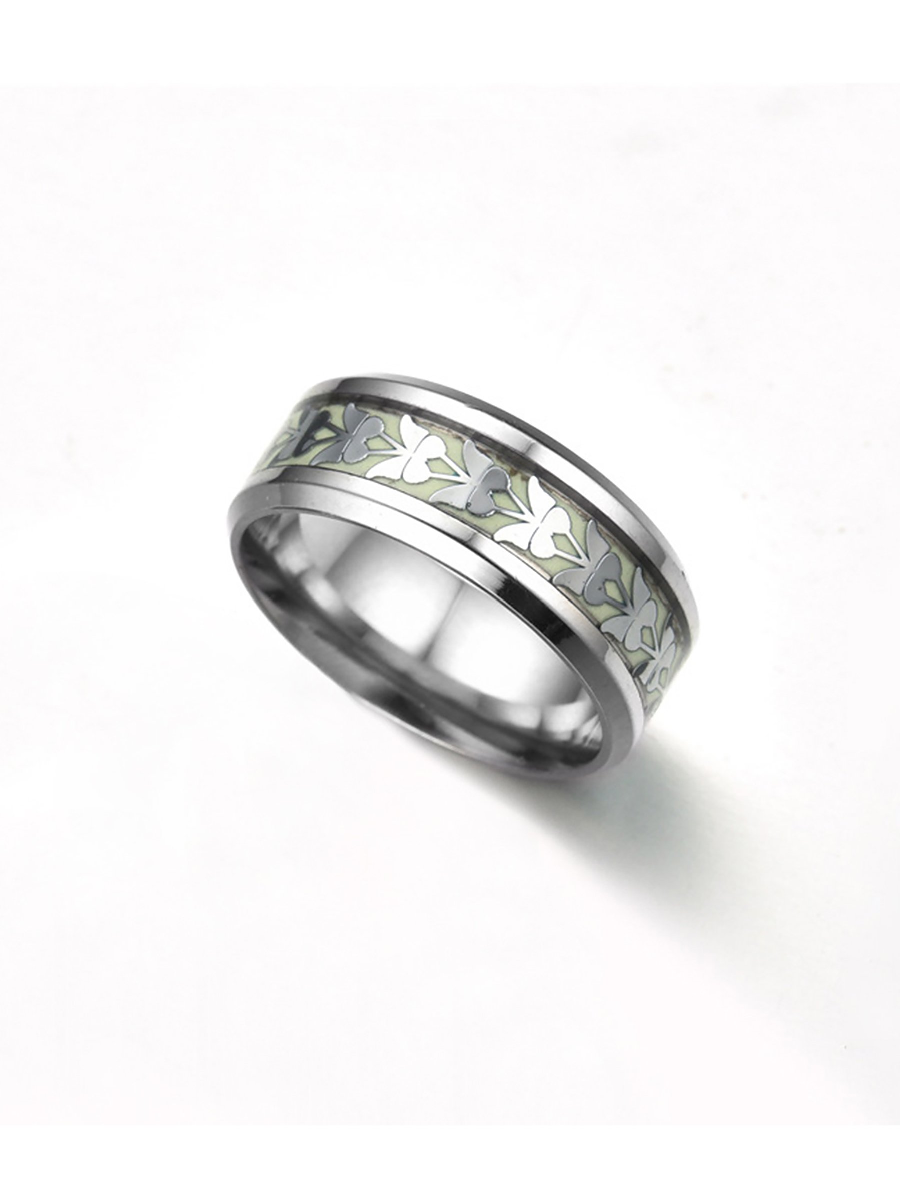 Luminous Butterfly Band Ring