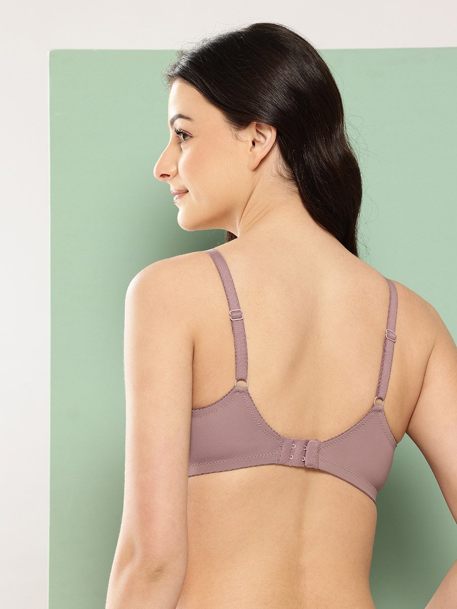 Brown Solid Lightly Padded Non Wired T-Shirt Bra