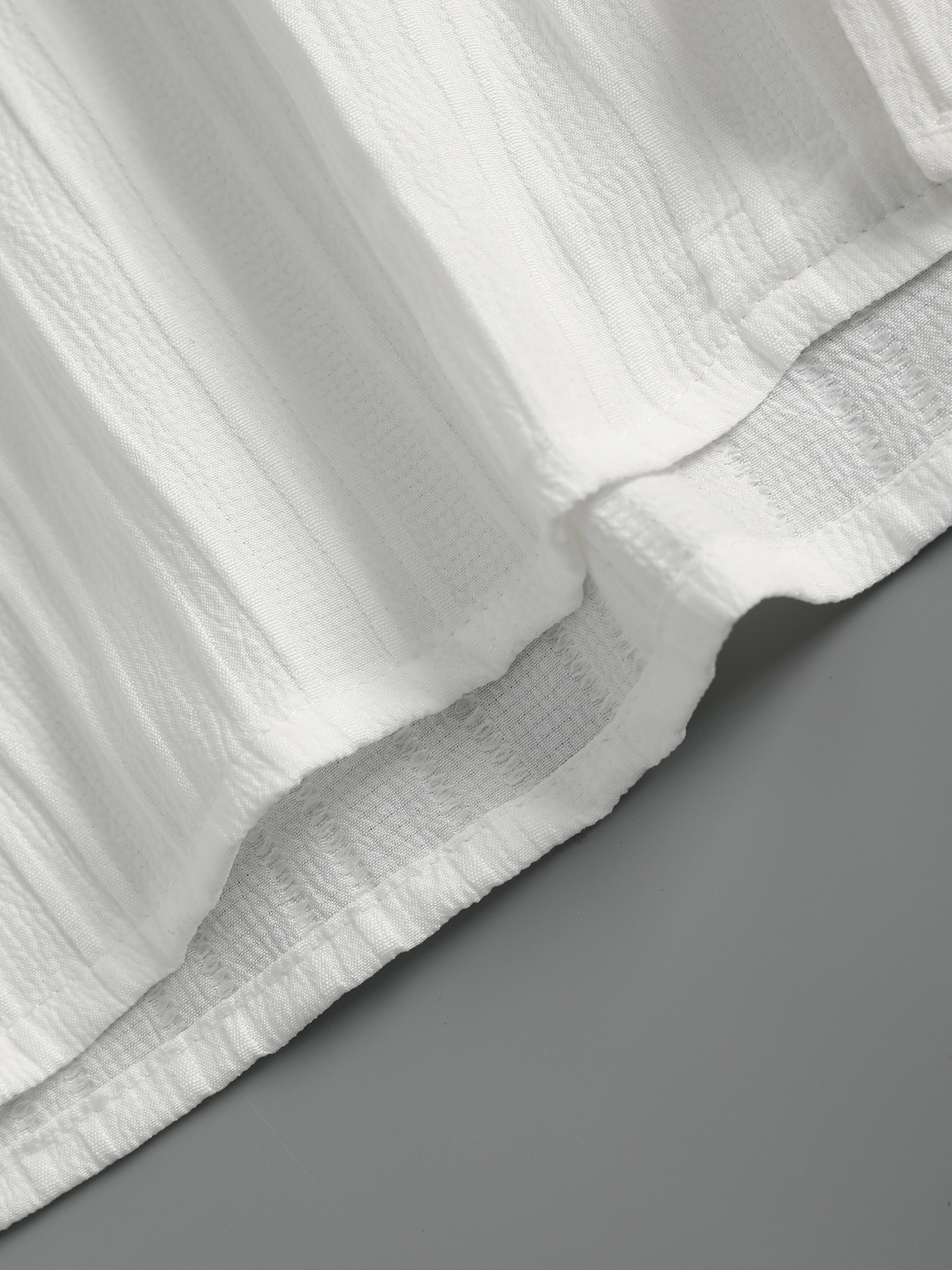 Men Plus Size Textured Short Sleeve Shirt