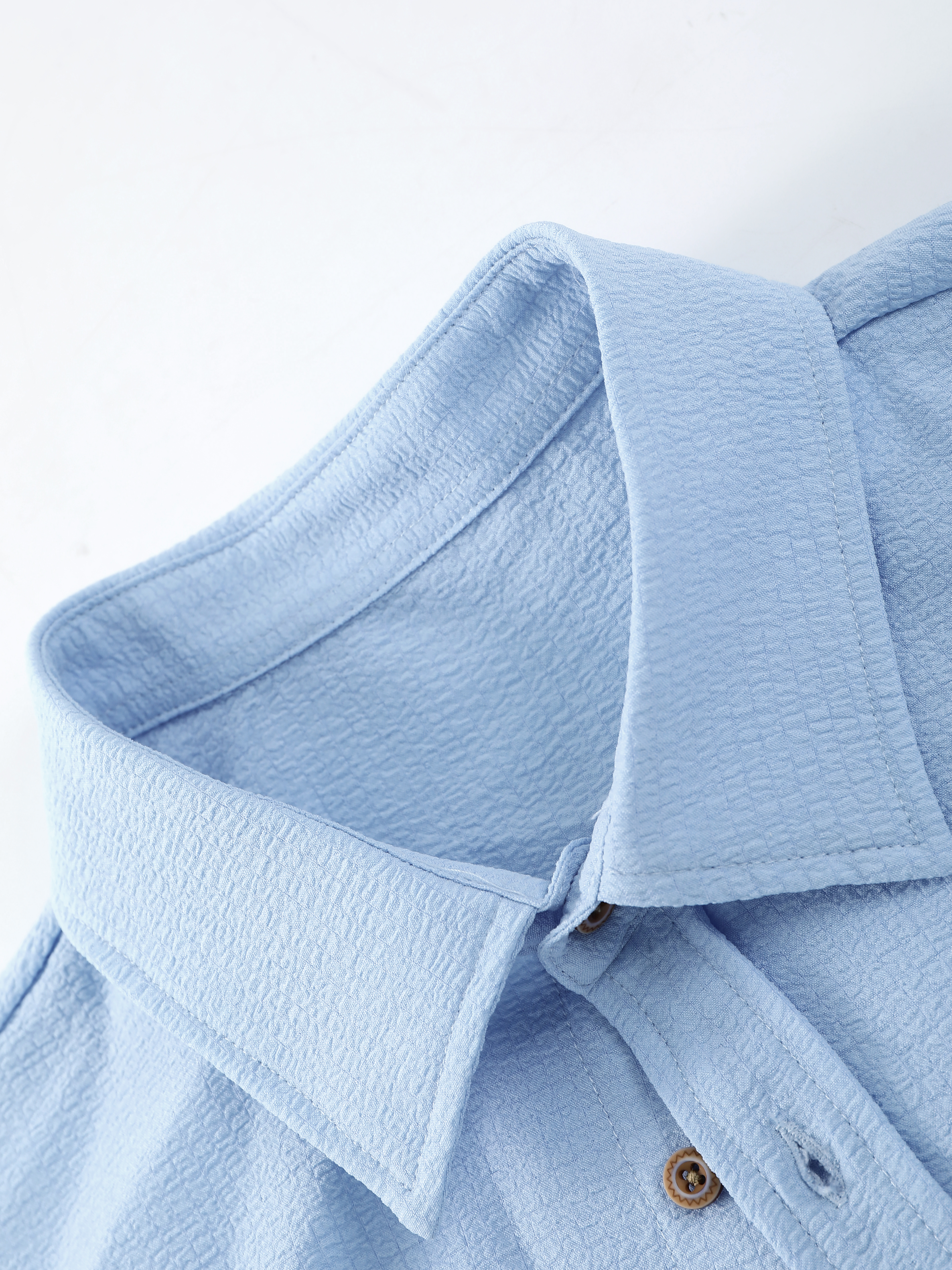 Men Plus Size Textured Short Sleeve Shirt