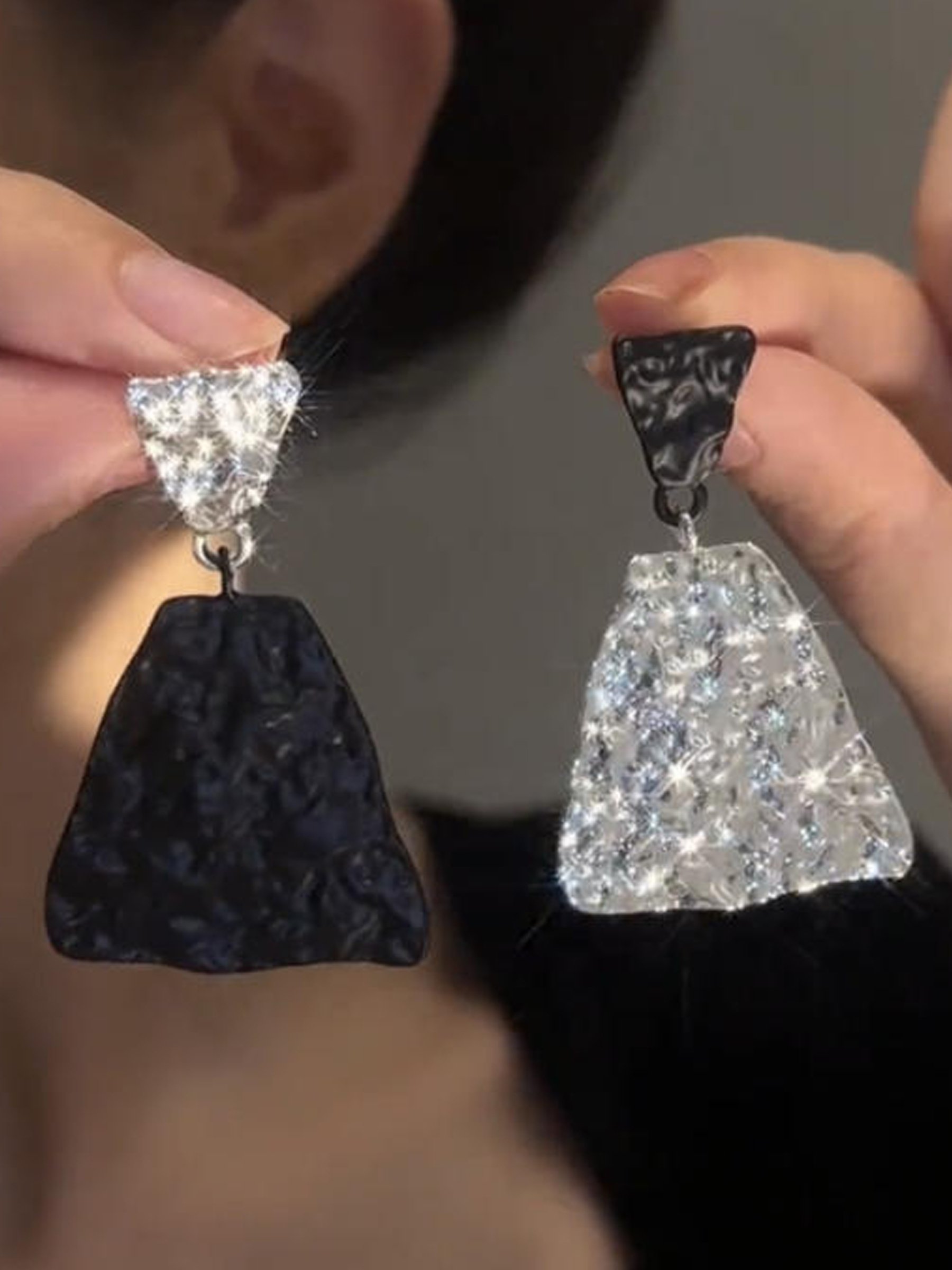 Hammered Drop Earrings