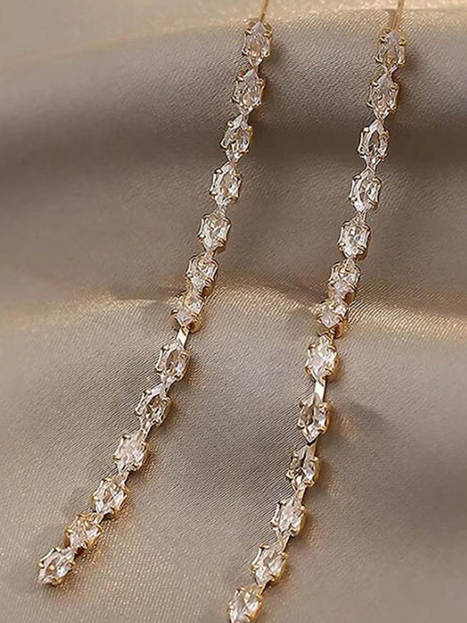 Embellished Long Dangle Earrings
