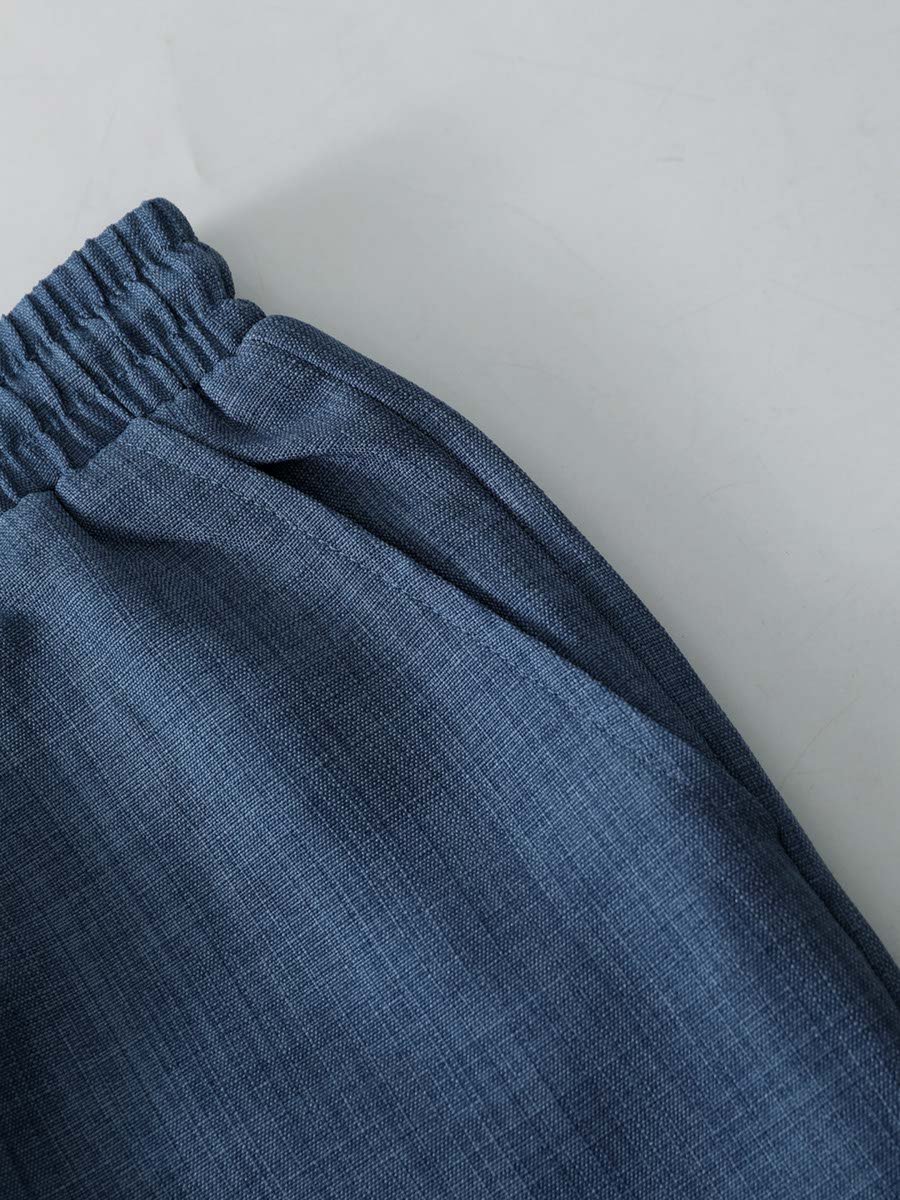Blue Solid Pocket Detail Shirt and Trousers Co-Ord Set