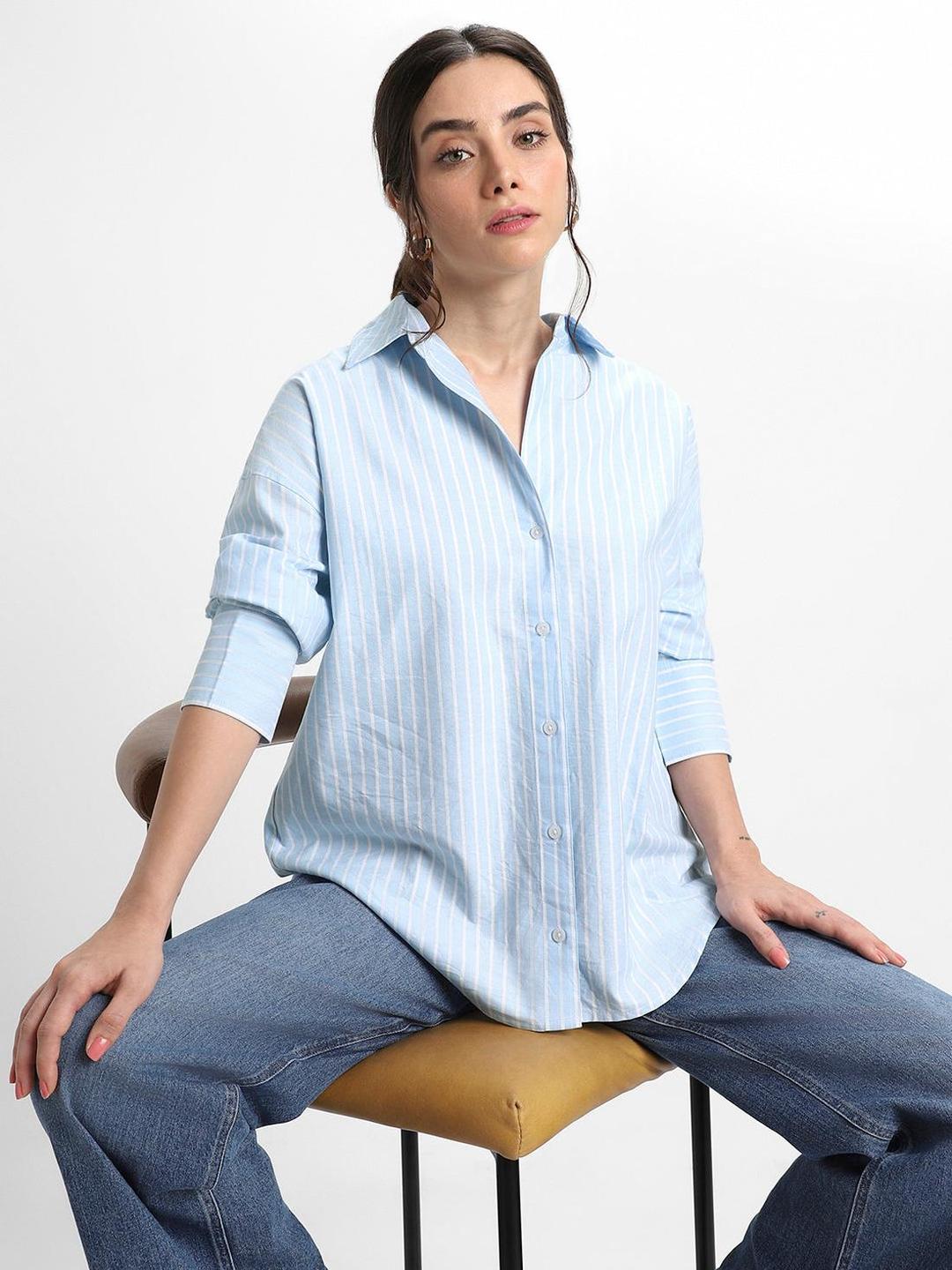 Blue Relaxed Fit Casual Shirt