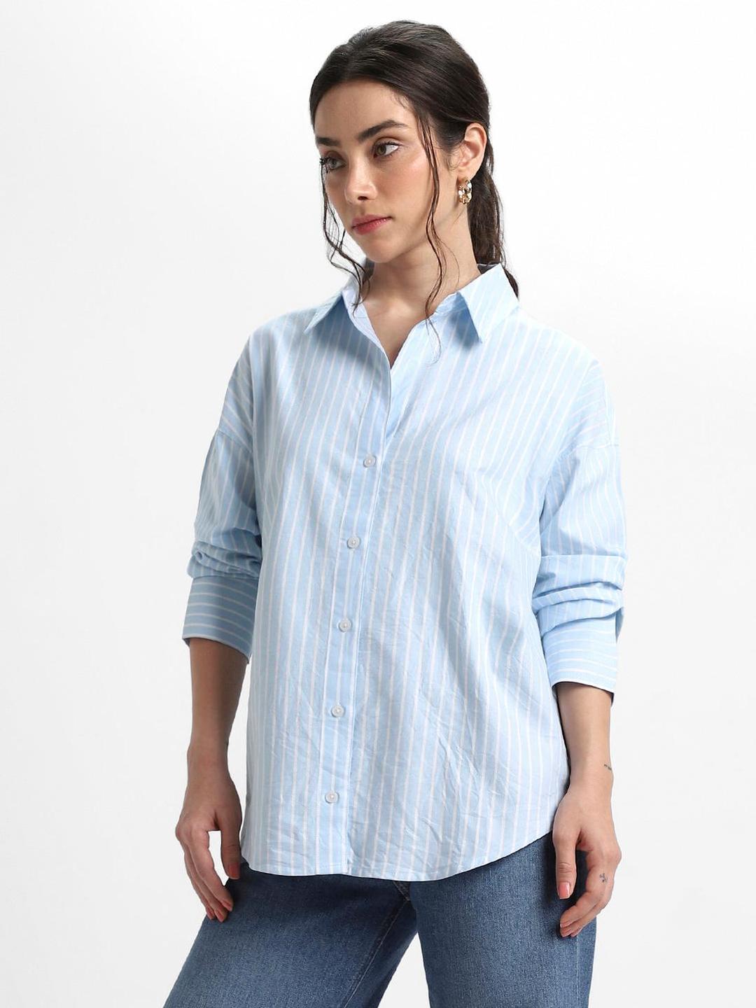 Blue Relaxed Fit Casual Shirt