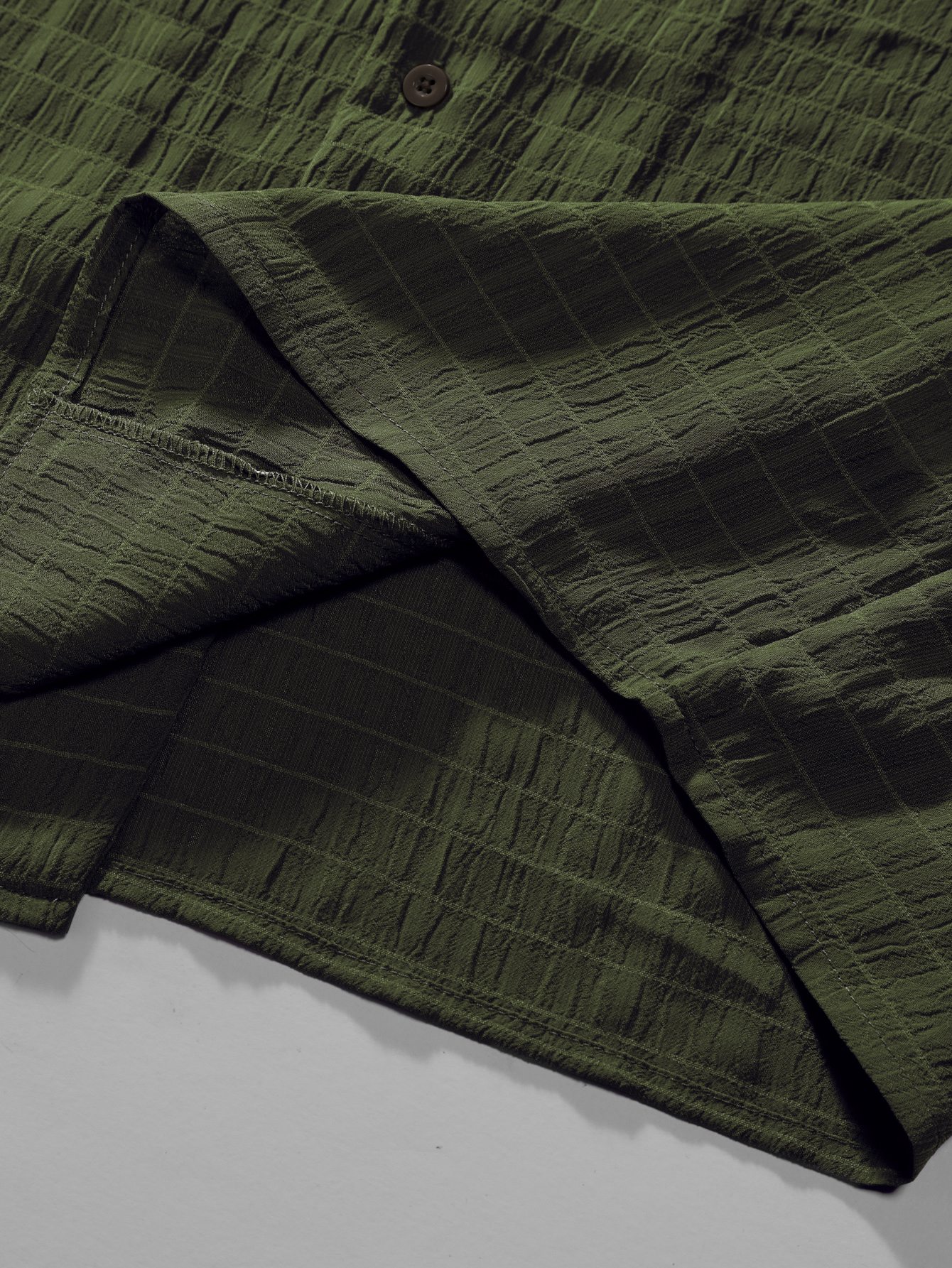 Men Plus Size Textured Short Sleeve Shirt