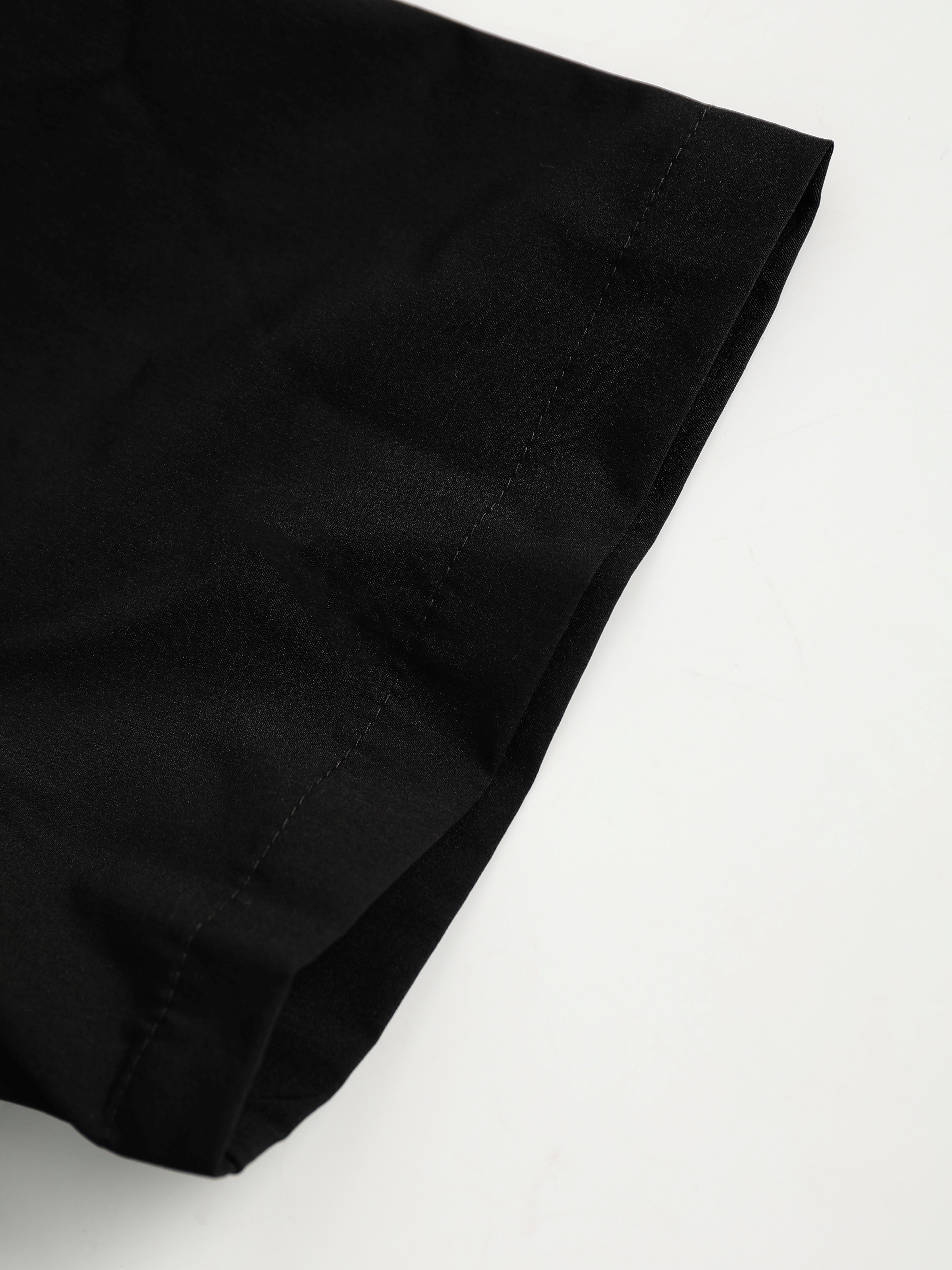 Men Plus Size Solid Shirt with Flap Pocket