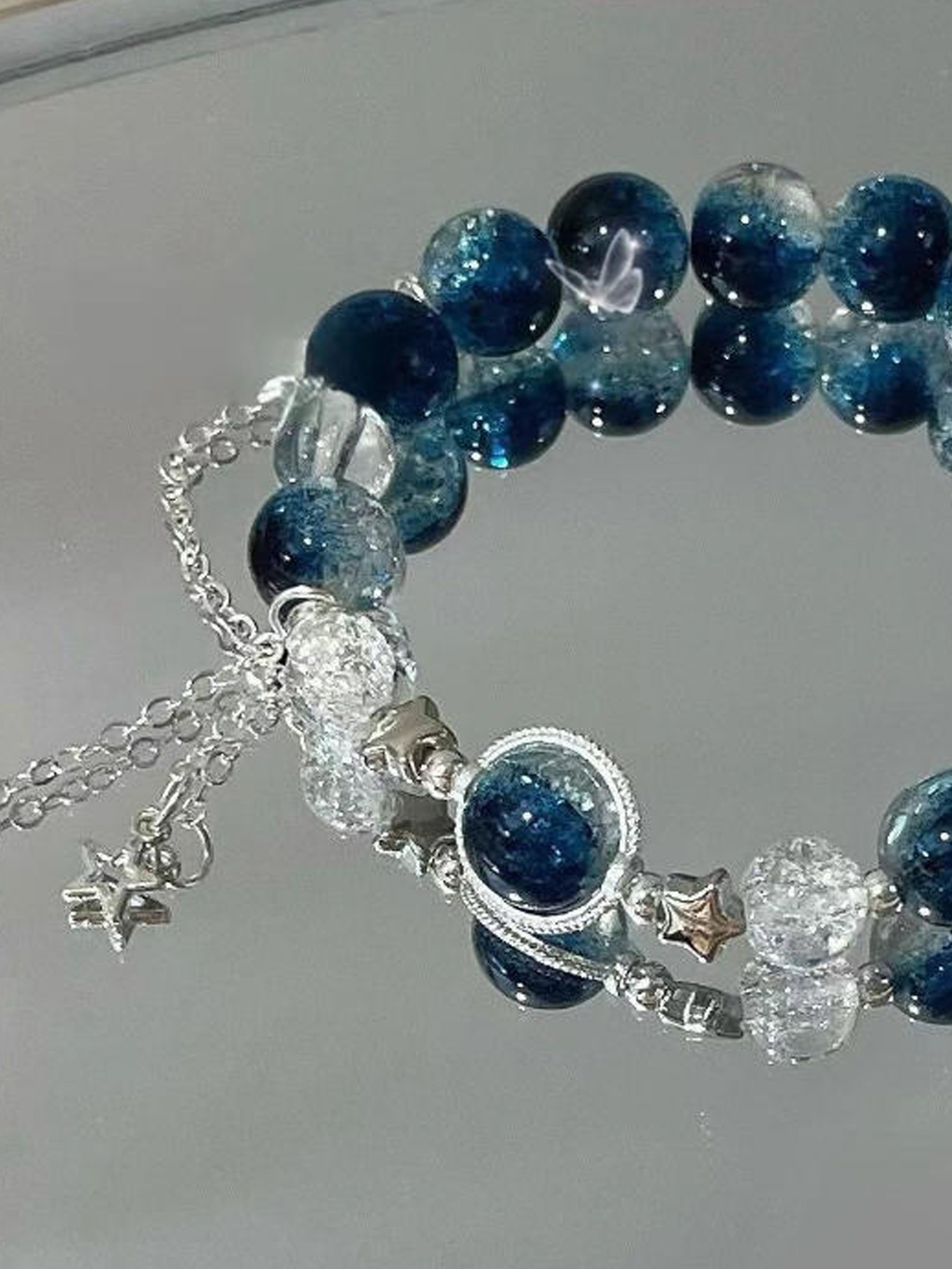 Celestial Blue Beaded Bracelet