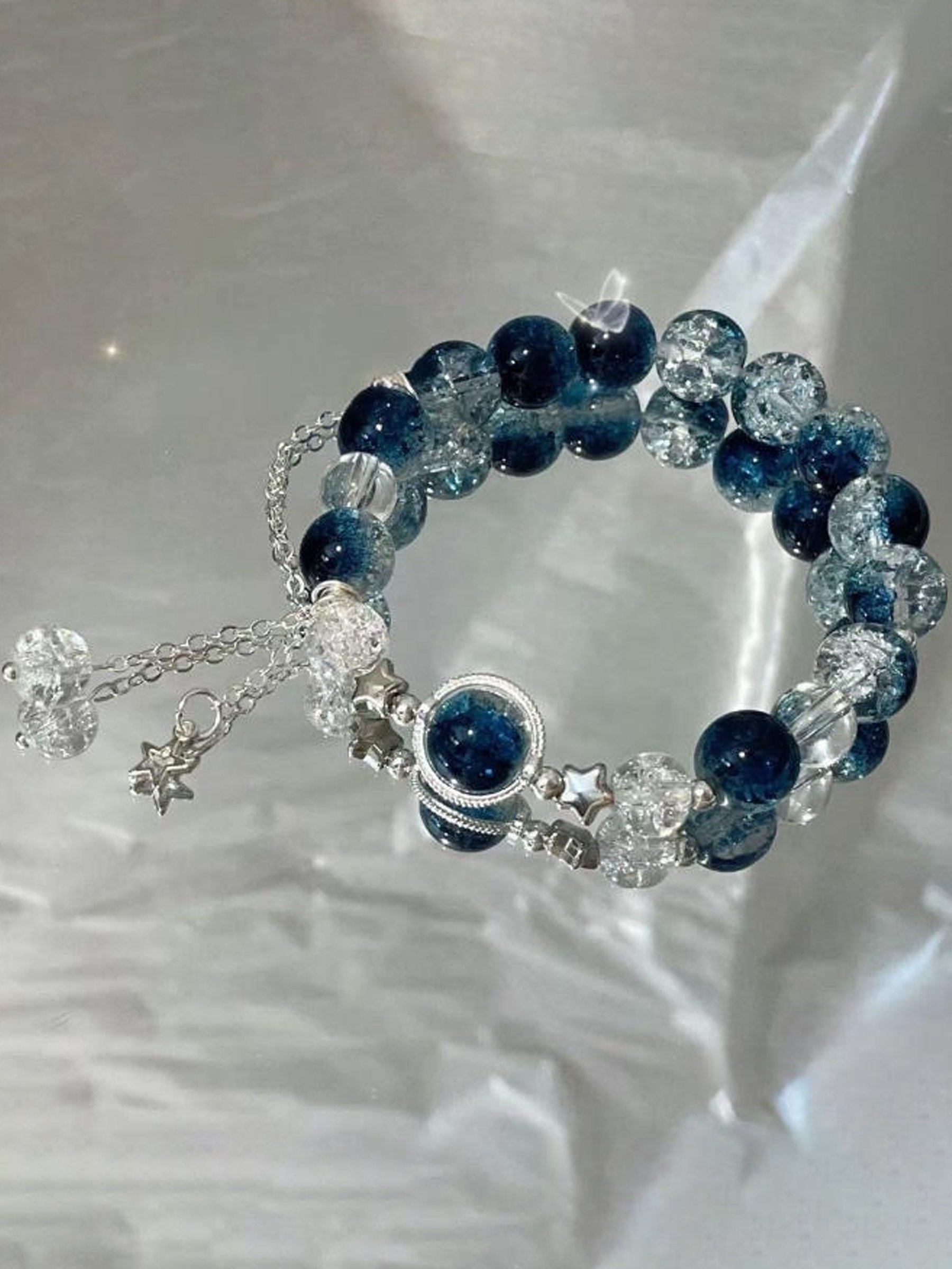 Celestial Blue Beaded Bracelet