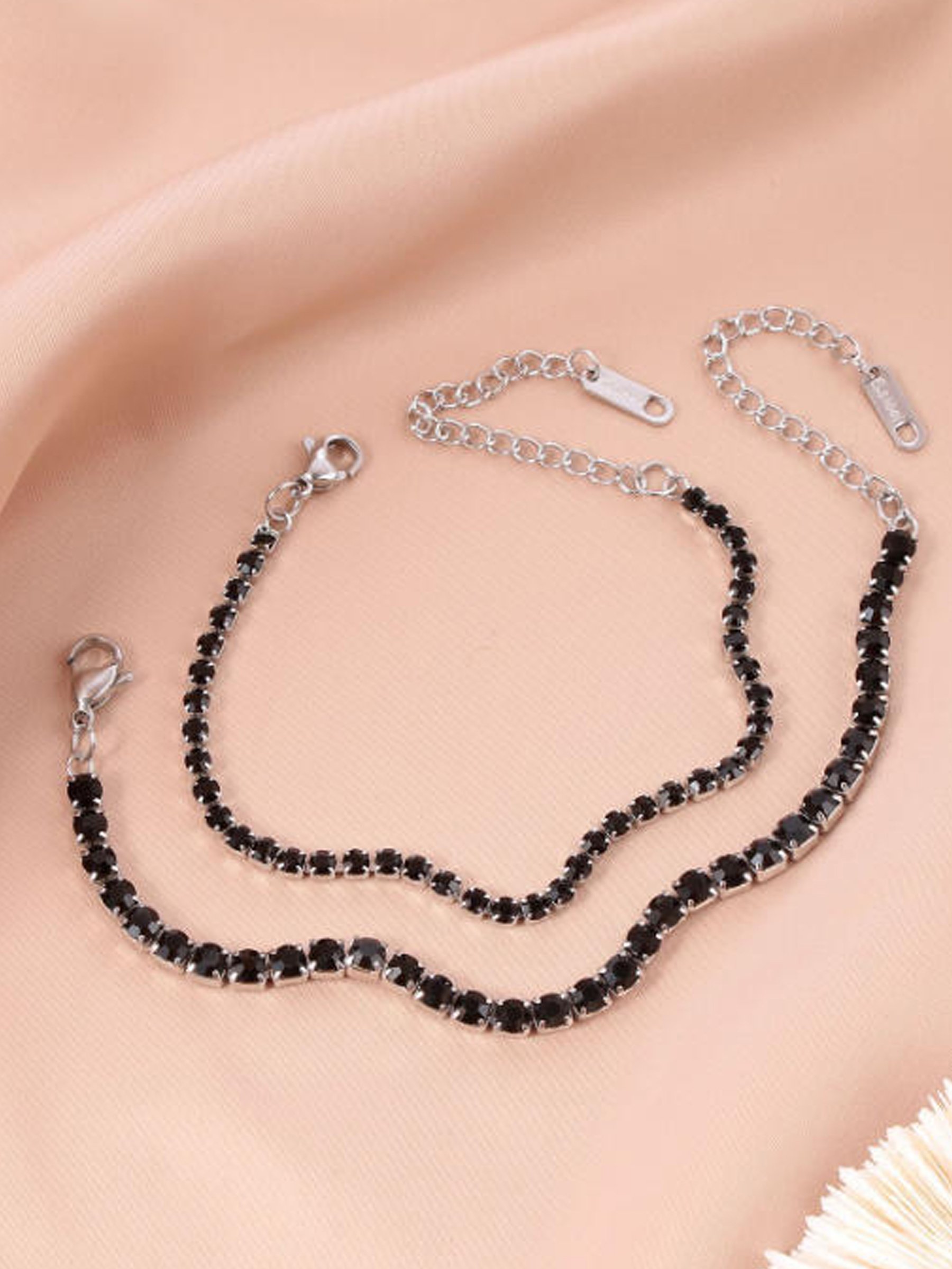 Golden Crystal Tennis Bracelet