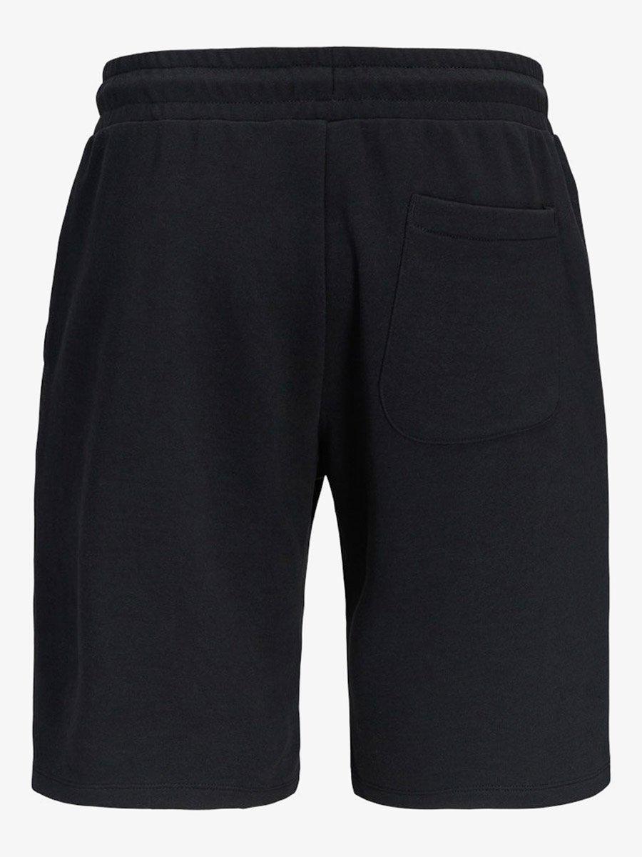 Men Black Knee-Length Sweat Shorts