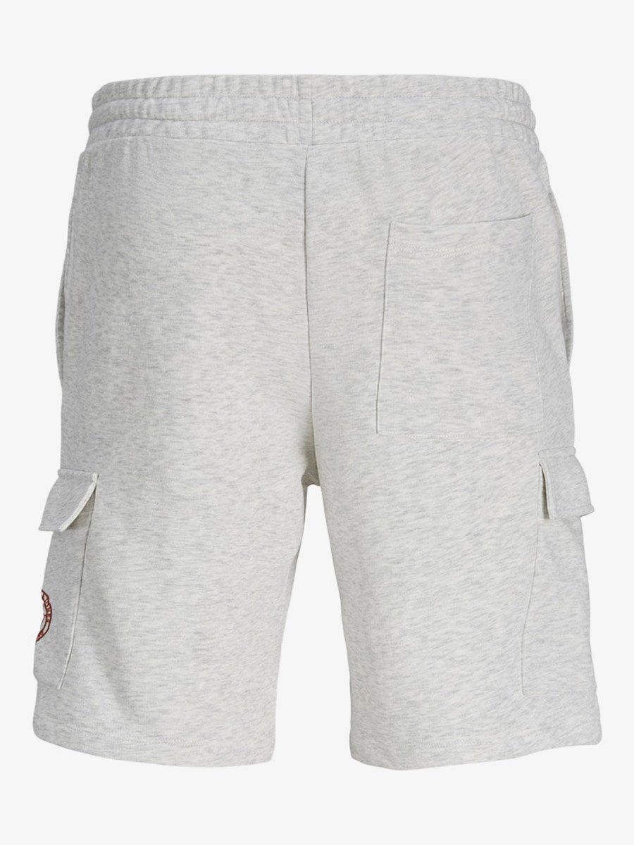 Men Melange Sweat Shorts with Cargo Pockets